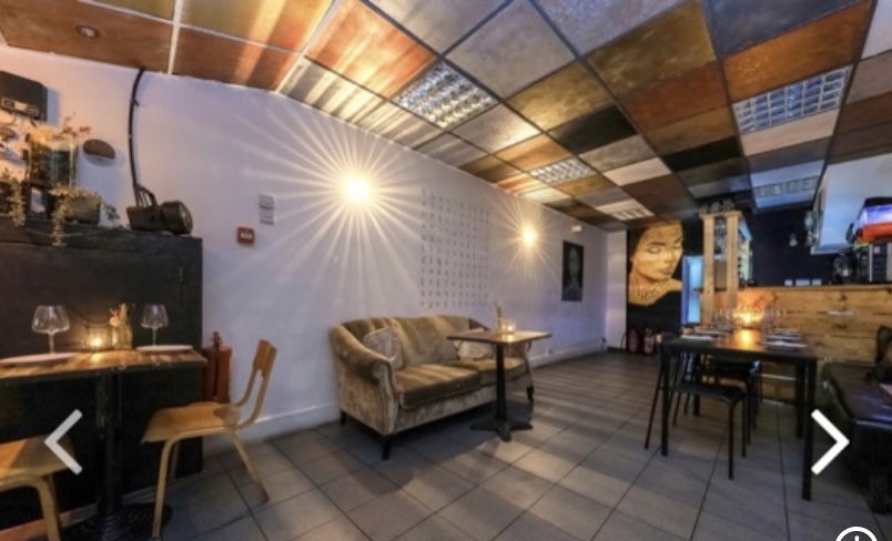 Stylish Dalston Lounge with unique ceiling, perfect for intimate gatherings and events.