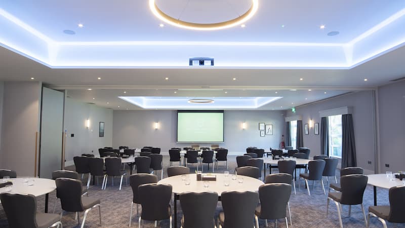 Modern meeting room in Lawrence Suite, Eastwood Hall for corporate events and workshops.