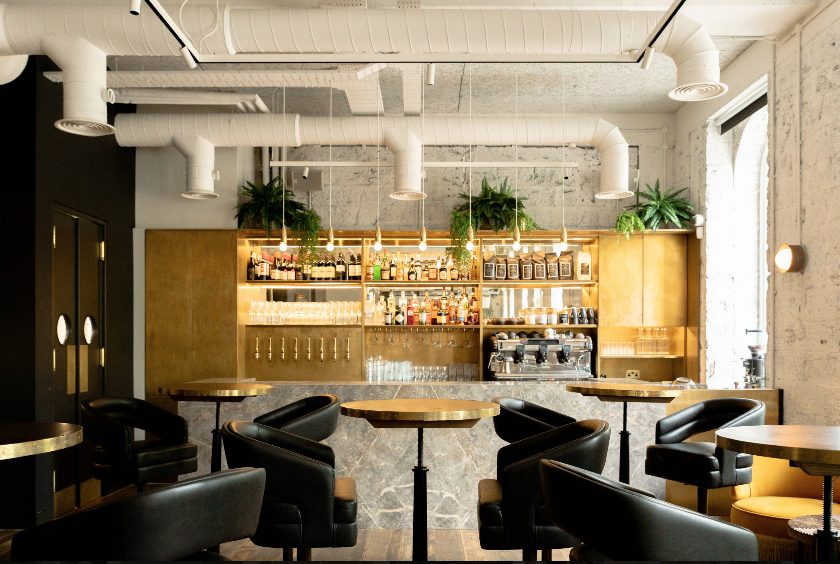 Stylish bar area in The Hall, Kindred, ideal for networking events and cocktail receptions.