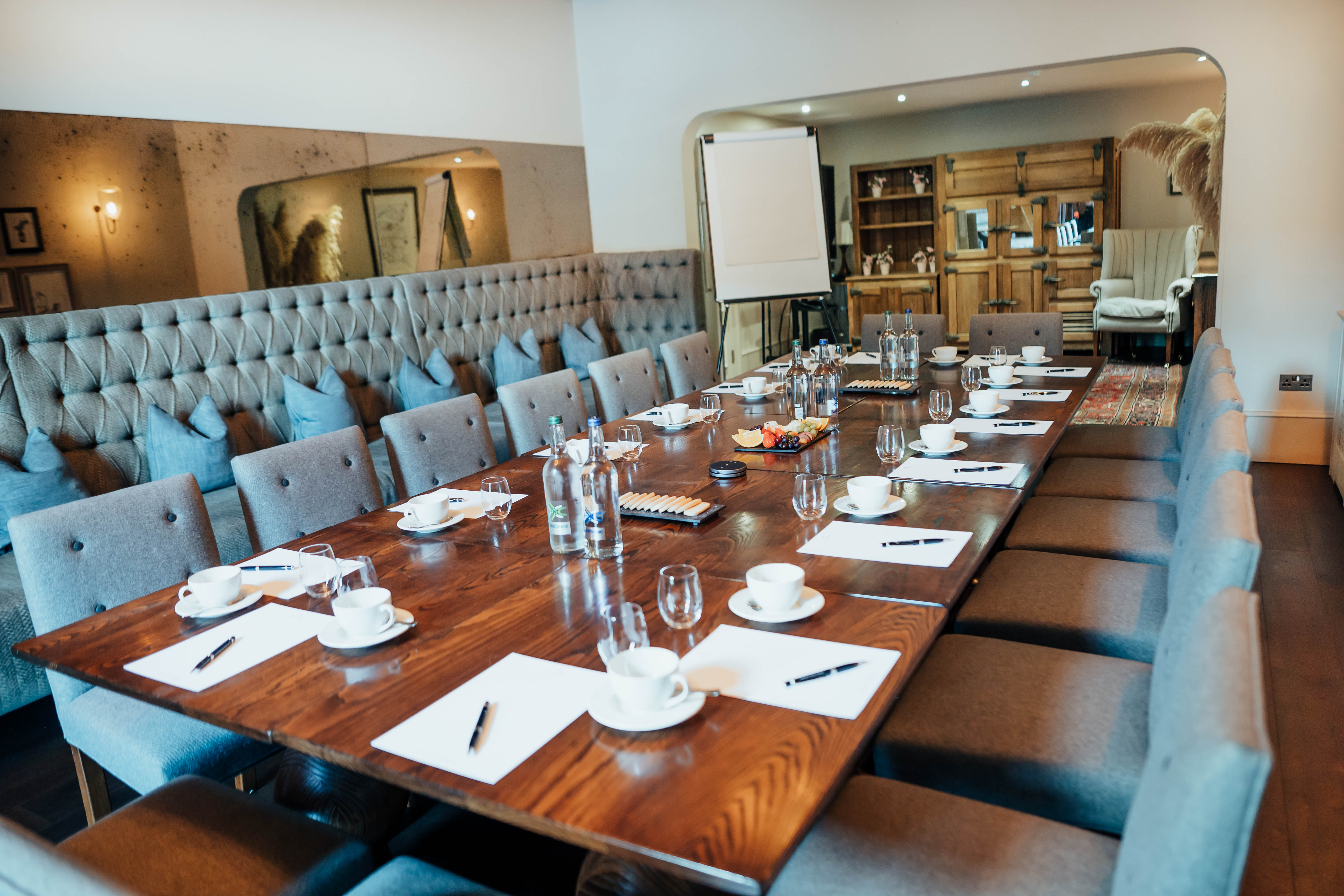 Meeting room at Club Prive, The Roseate Edinburgh, ideal for corporate events and brainstorming.