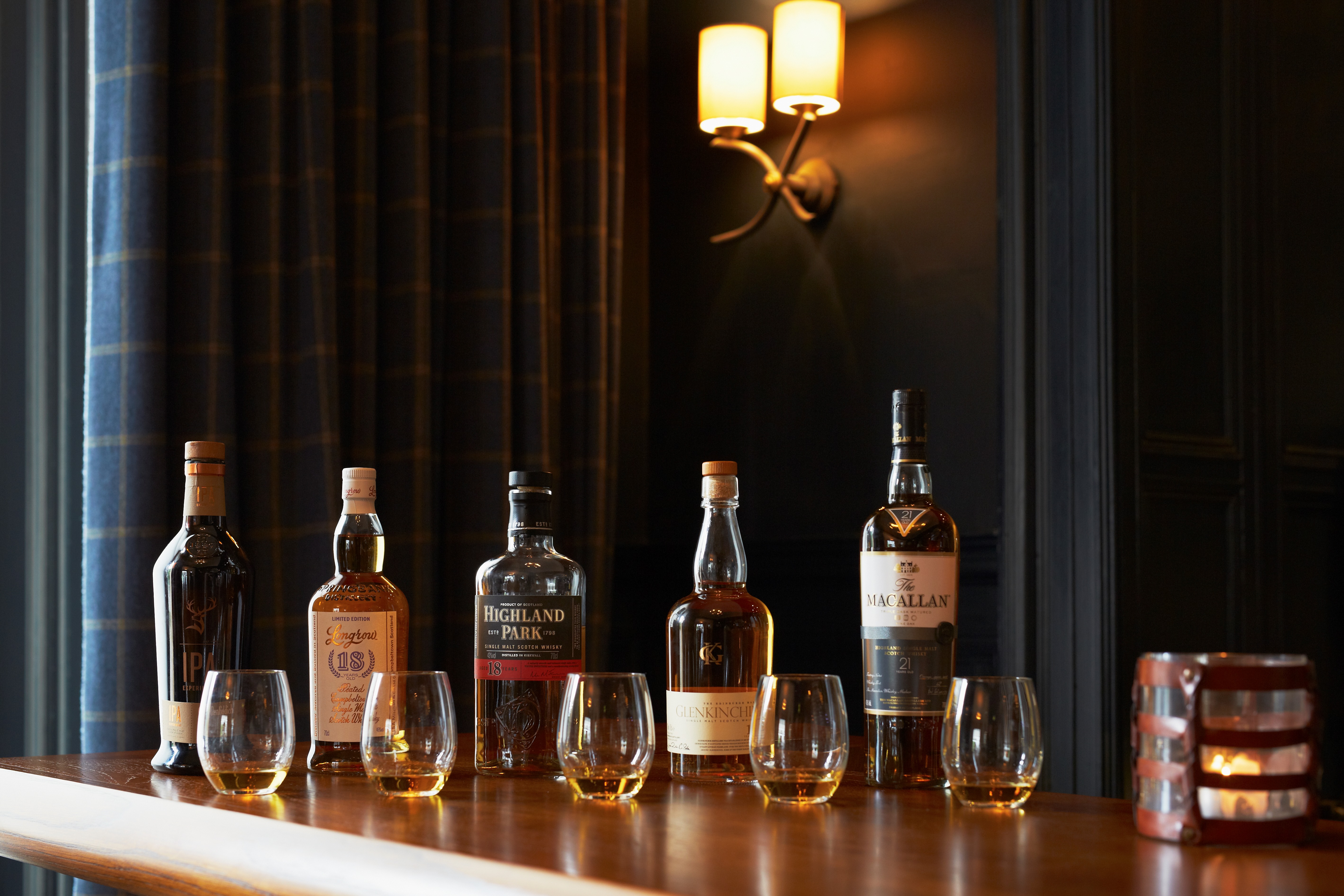 Sophisticated bar at The Dunstane Restaurant, ideal for networking events and gatherings.