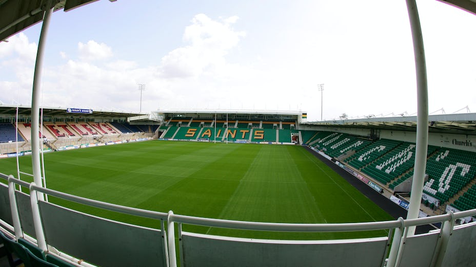 Northampton Saints stadium with green turf, ideal for sports and corporate events.