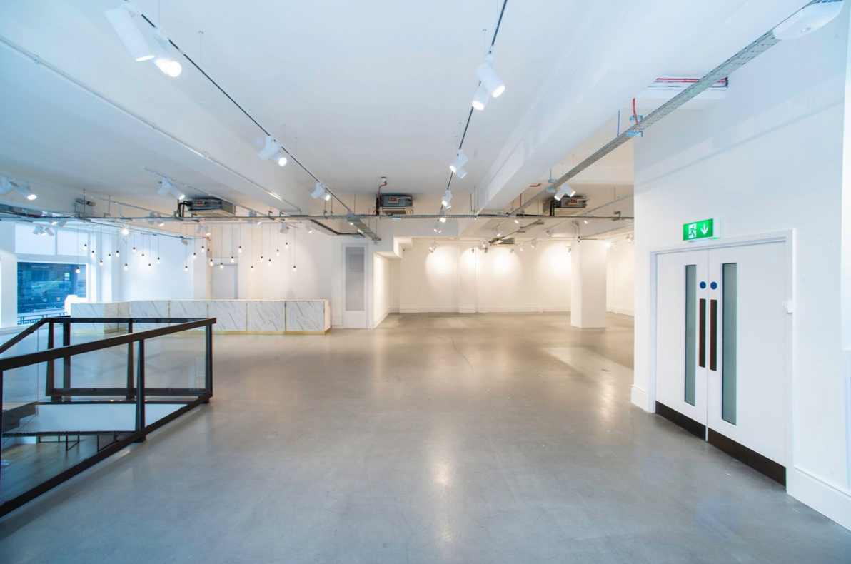 Spacious, well-lit event venue at 13-14 Margaret Street for corporate meetings and exhibitions.