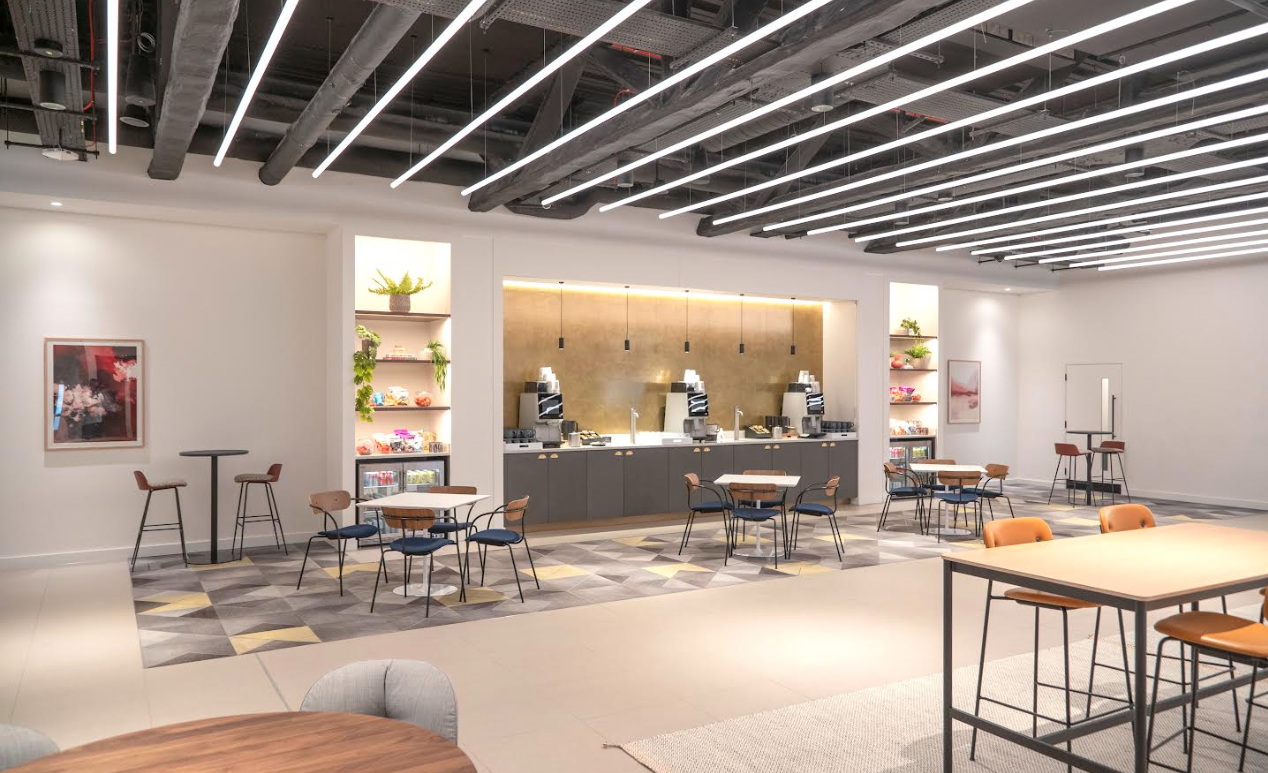 Modern Finsbury Suite at Convene 155 Bishopsgate, ideal for networking events and meetings.