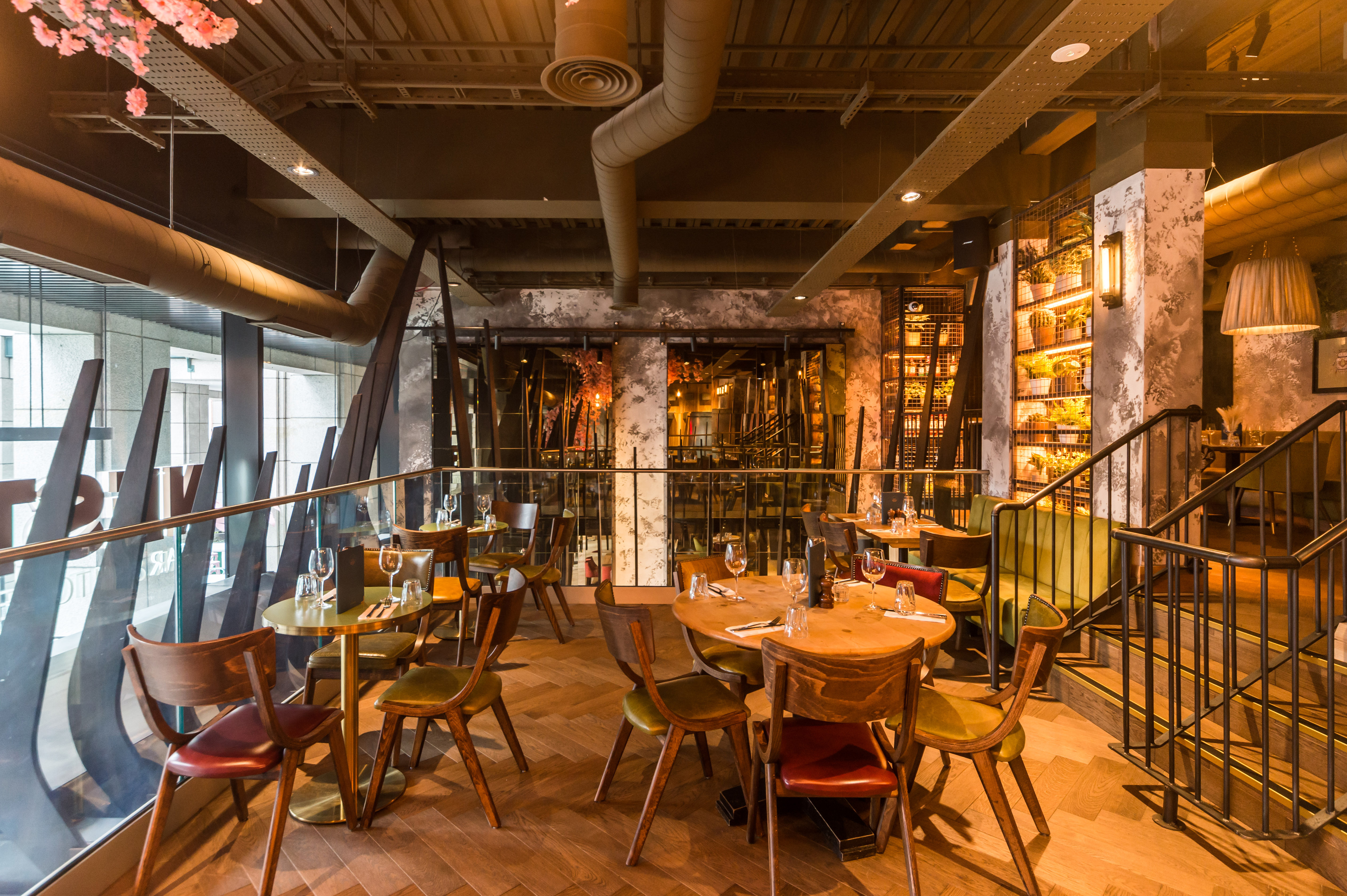 Stylish restaurant interior at Whole Venue, ideal for corporate events and gatherings.