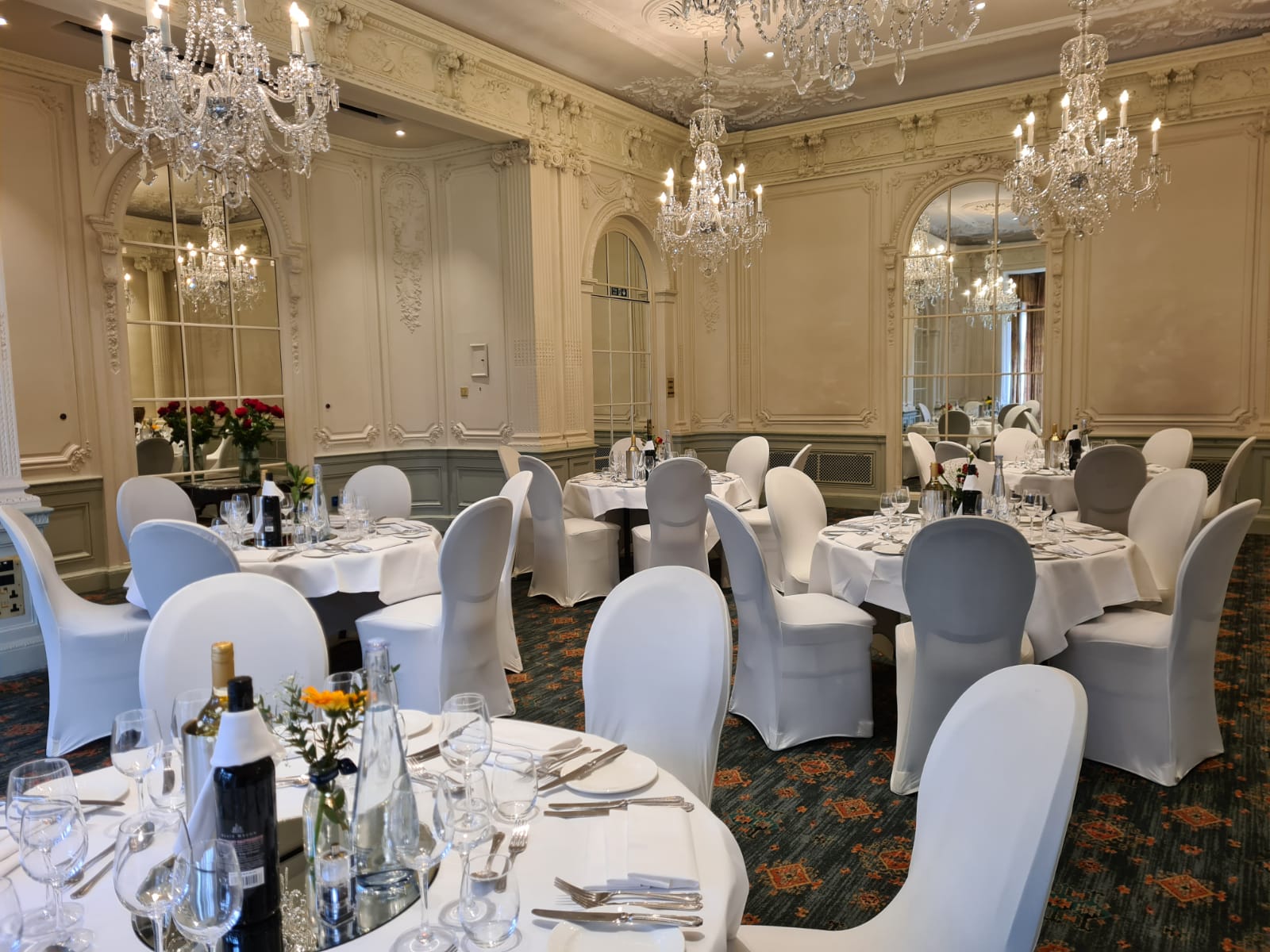 Elegant Edwardian Ballroom at Warren House Hotel, ideal for weddings and corporate events.