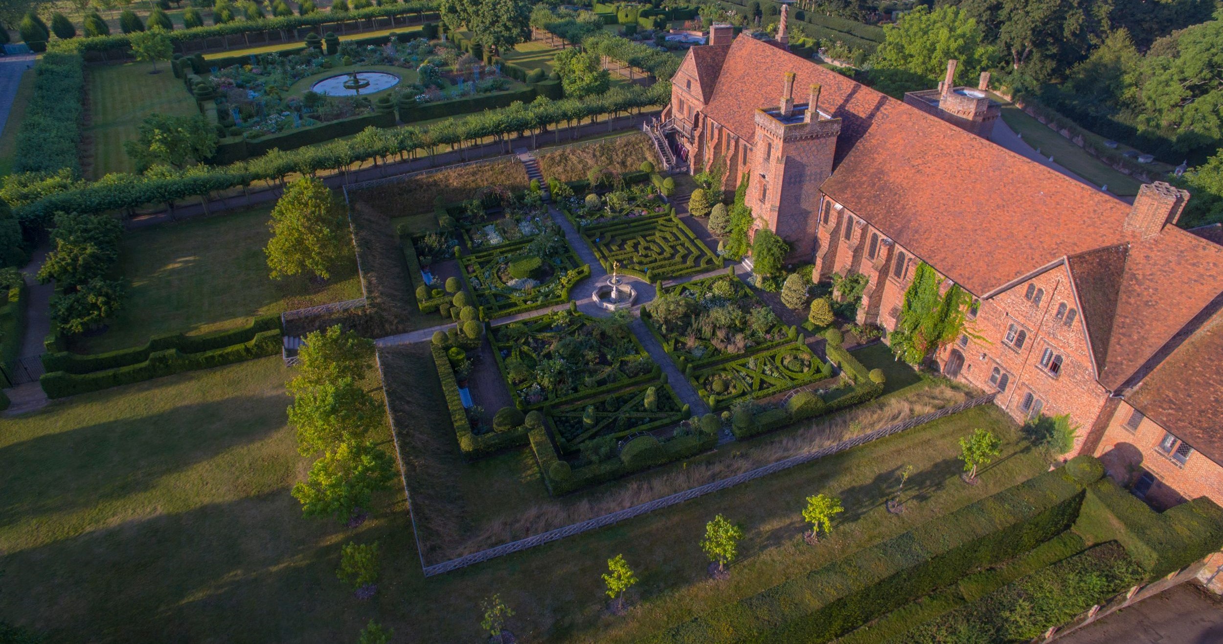 Old Palace at Hatfield House, elegant estate with gardens for weddings and events.