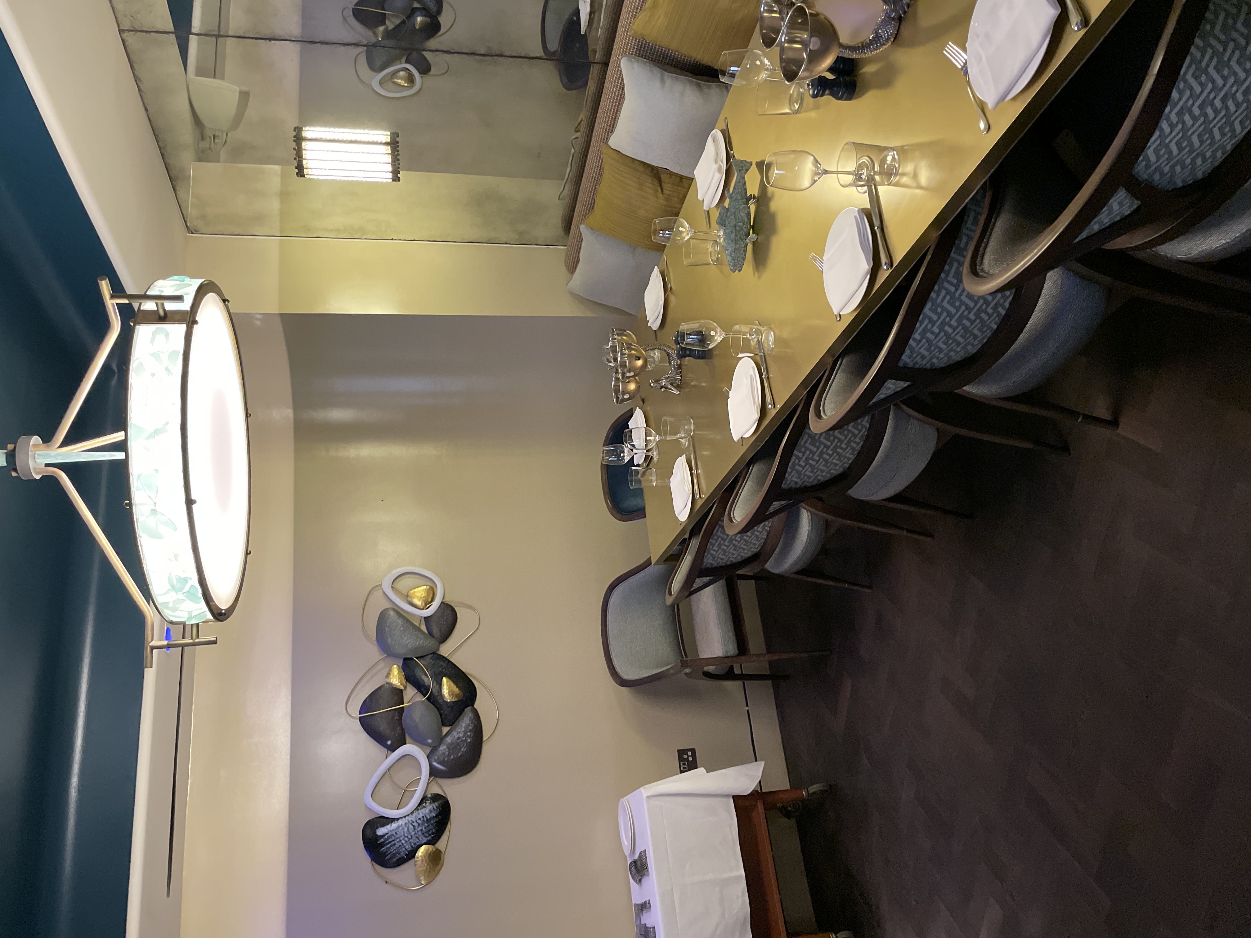 Elegant semi-private dining room at Casa Matilde for meetings and events.