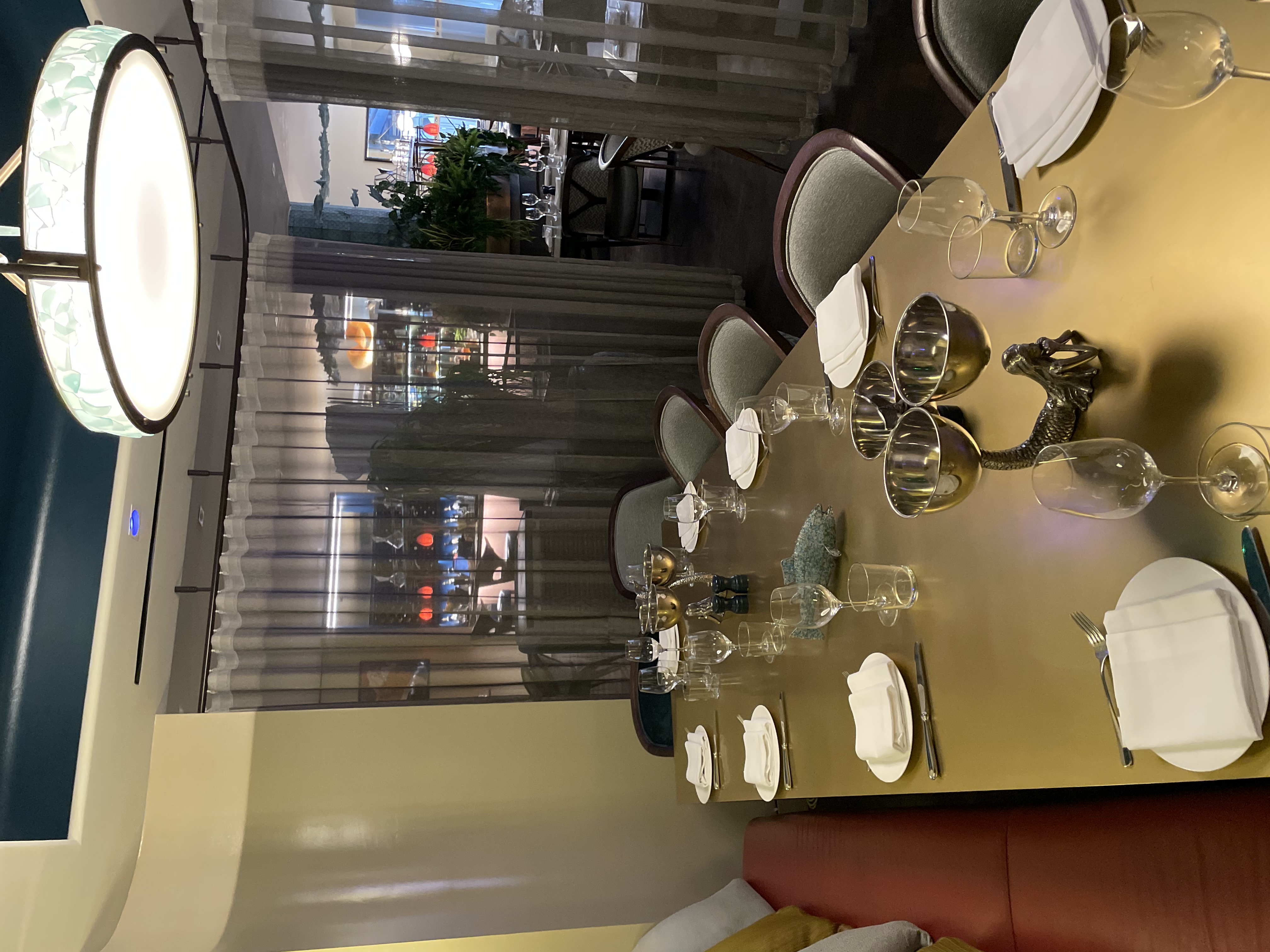 Elegant semi-private dining room at Casa Matilde, ideal for corporate dinners and gatherings.