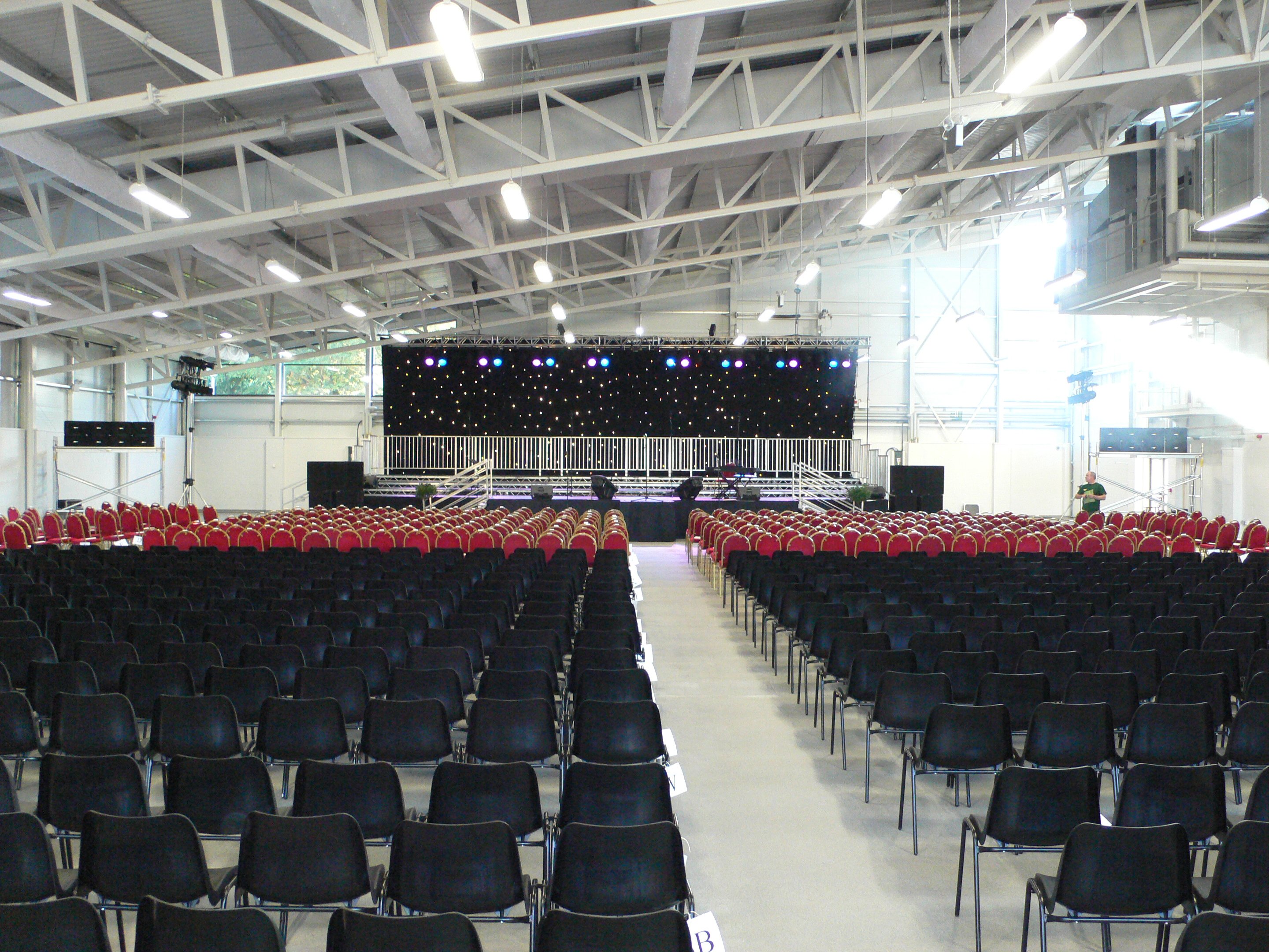 Food Hall at Royal Welsh Showground, spacious venue for conferences and performances.