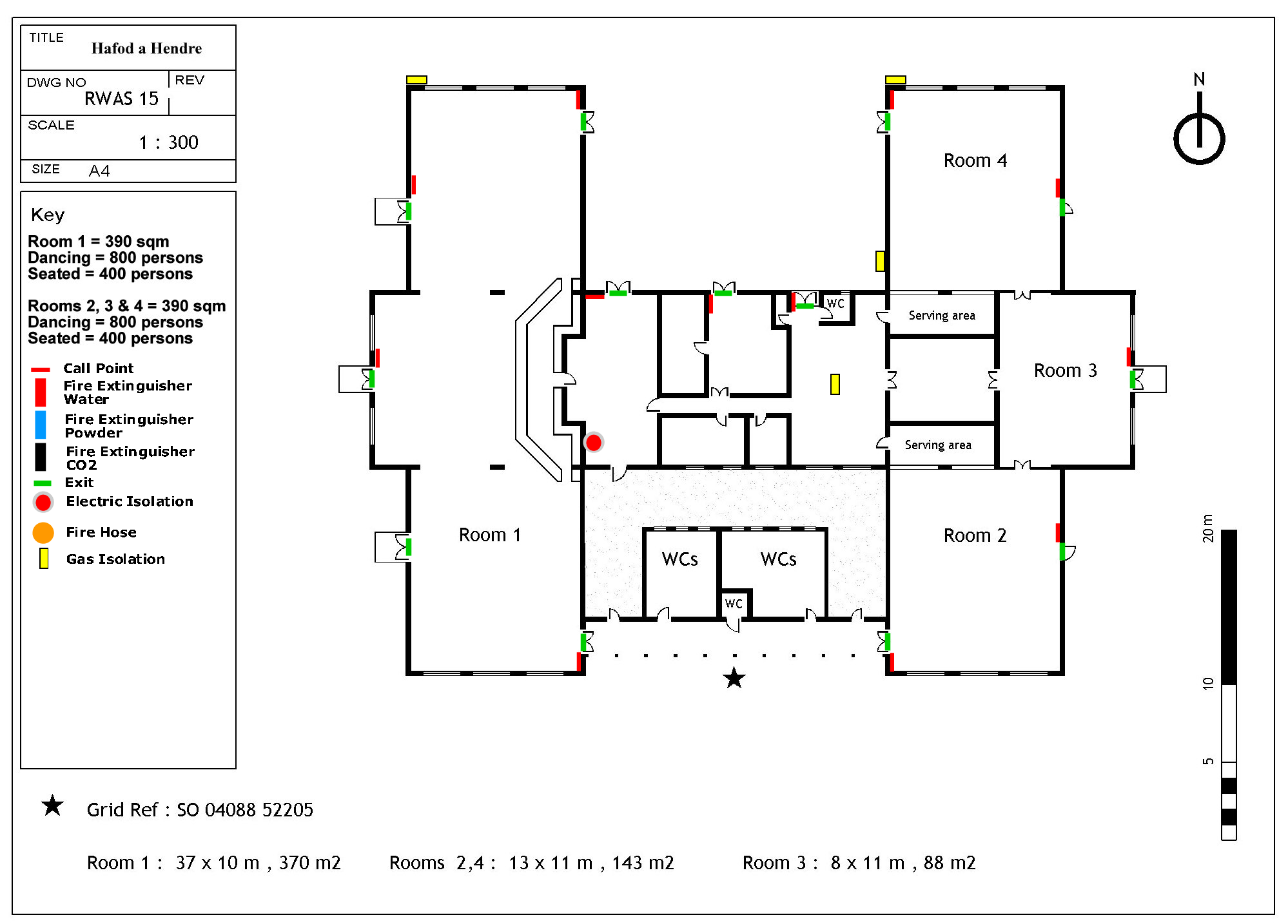 Hafod a Hendre floor plan for events, featuring seating and breakout areas.