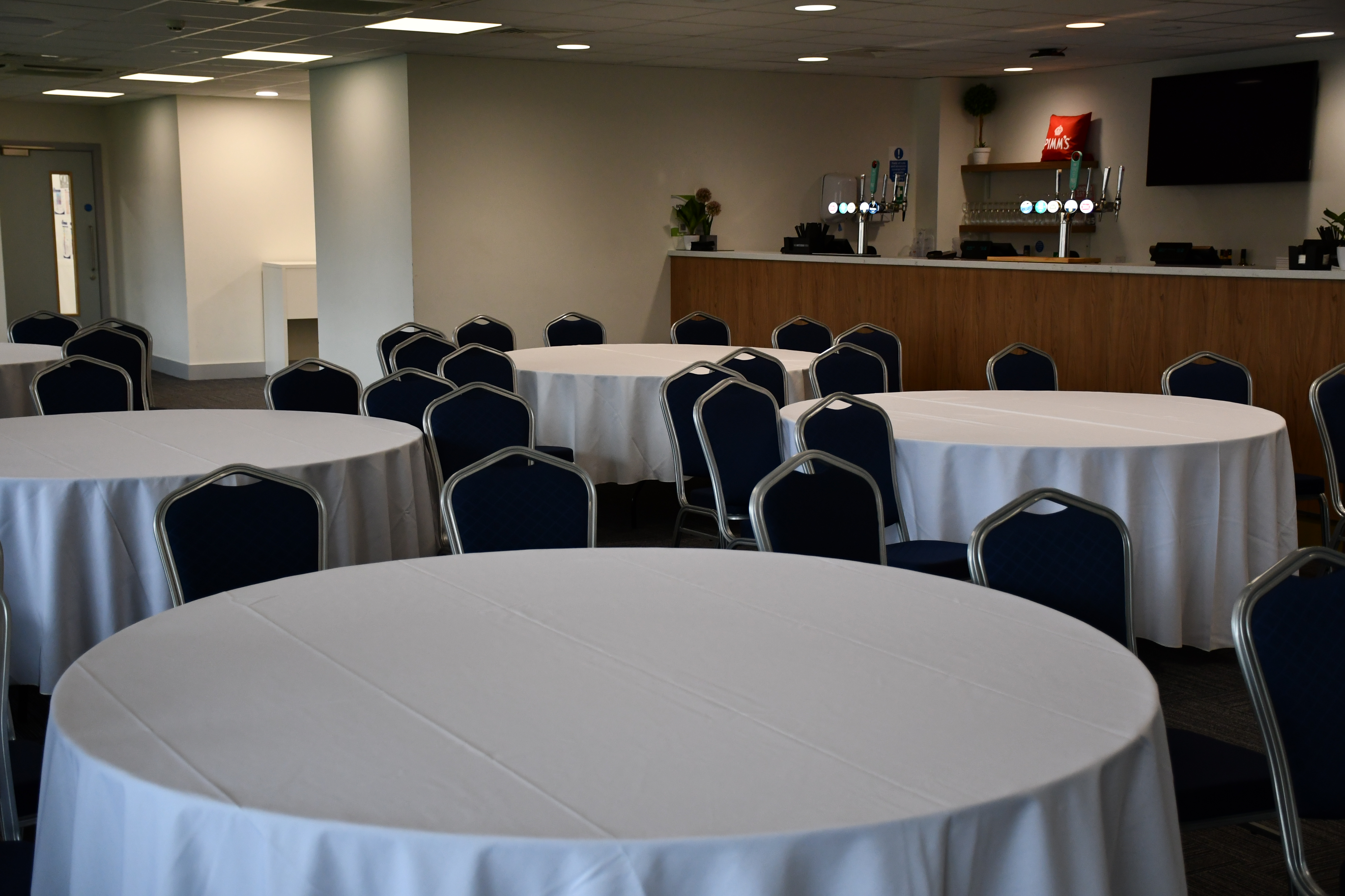 Platinum Lounge at AFC Wimbledon: elegant event space for banquets and meetings.