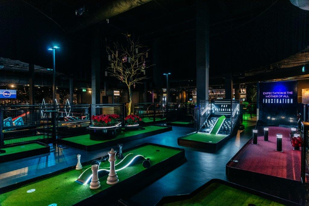 Vibrant indoor mini-golf venue in Par 59 Cardiff for corporate events and team-building.