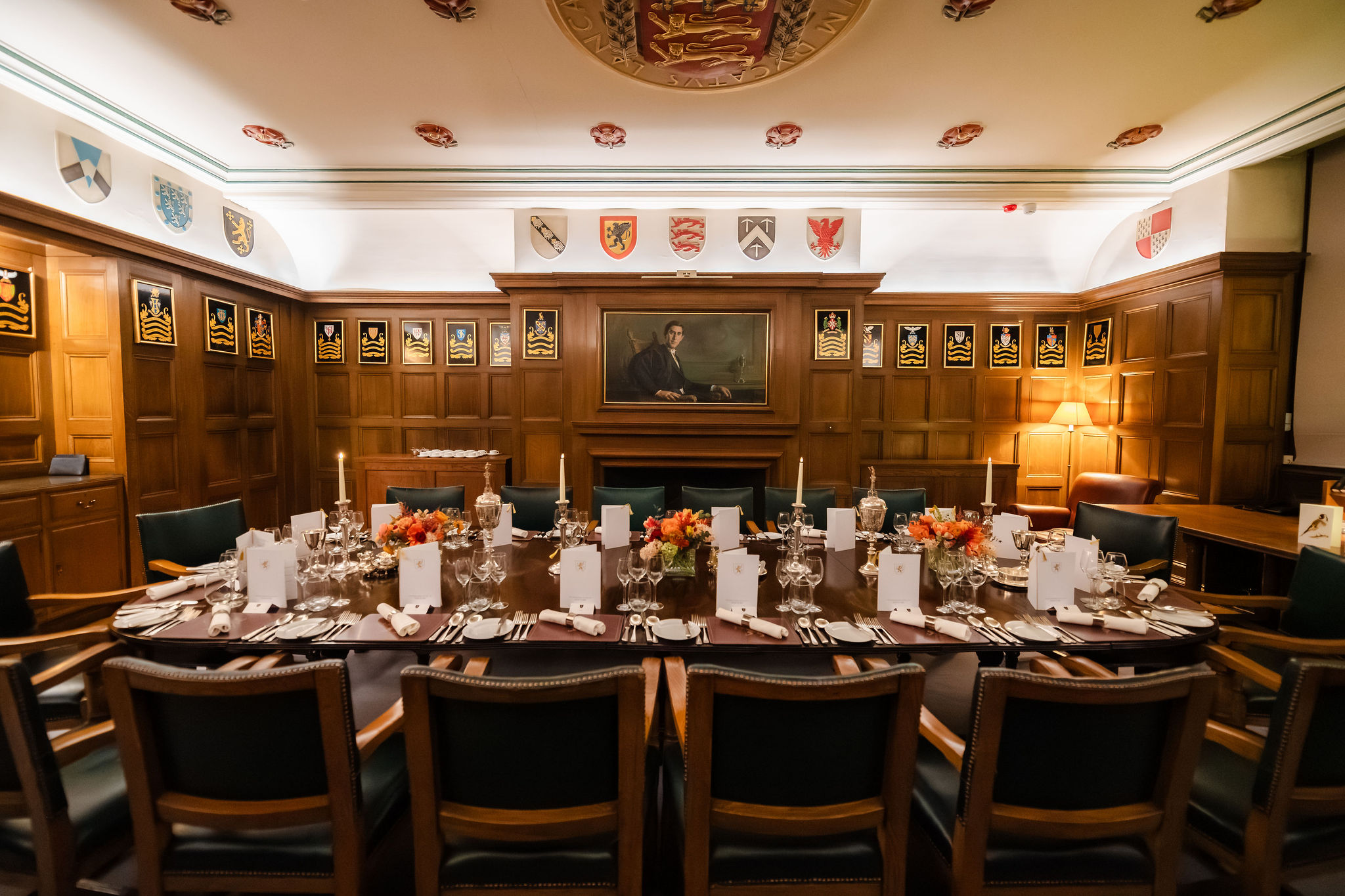 Gray's Inn wood-paneled dining, formal event venue