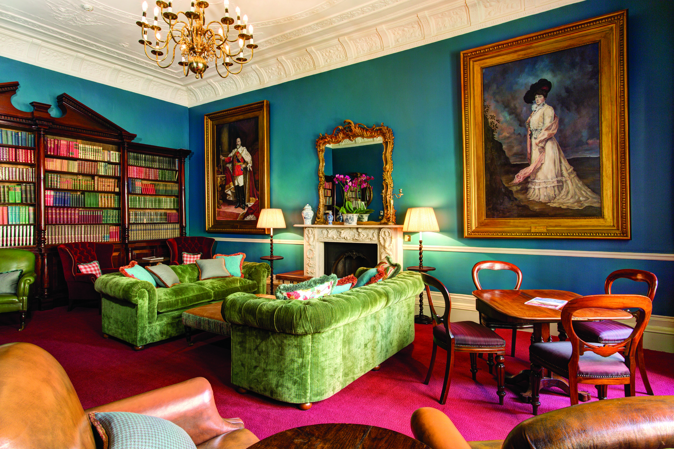 Elegant meeting space at The Library at the Gore, ideal for gatherings and networking.