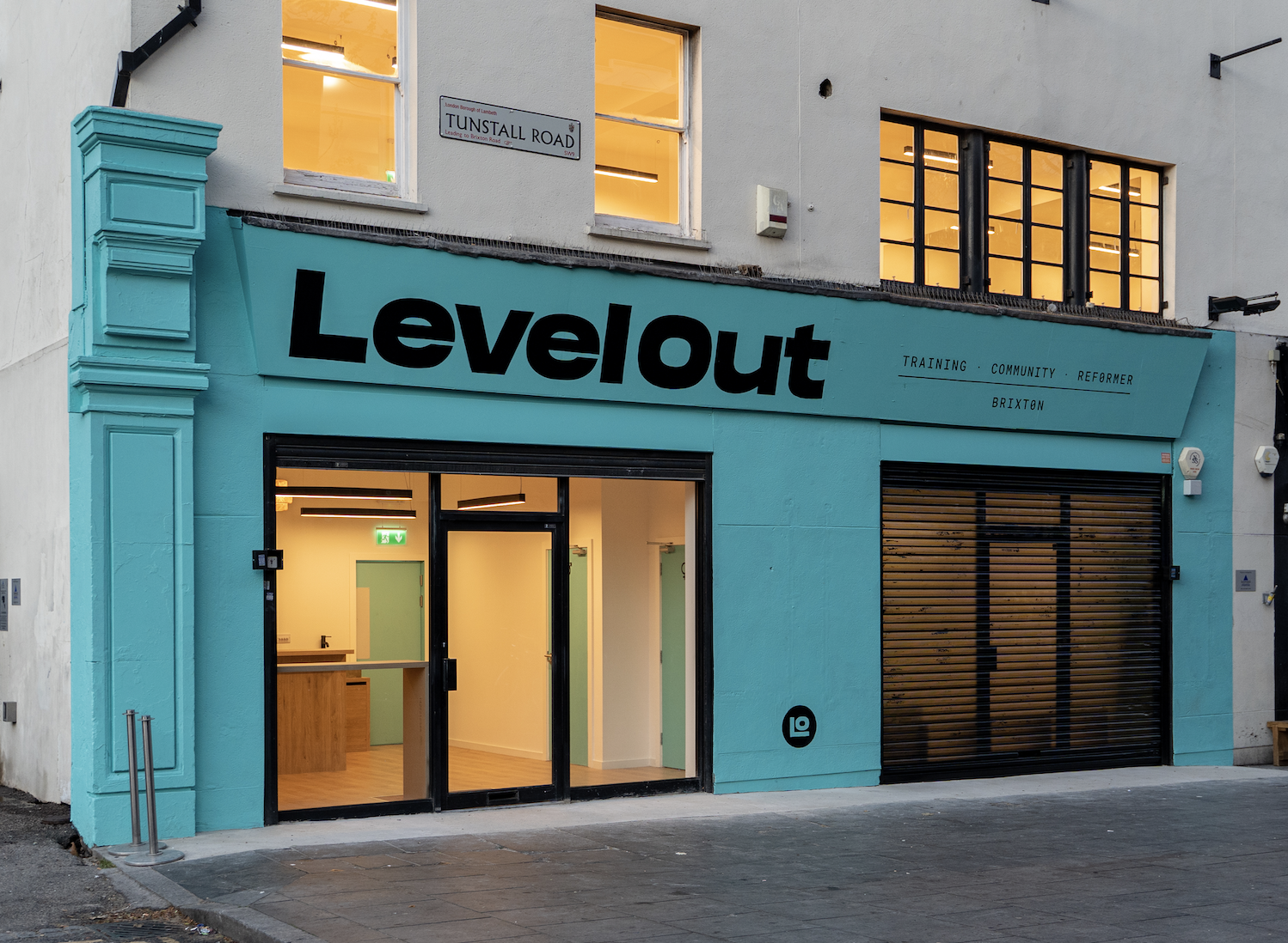 Modern turquoise venue in Brixton, perfect for events and workshops.