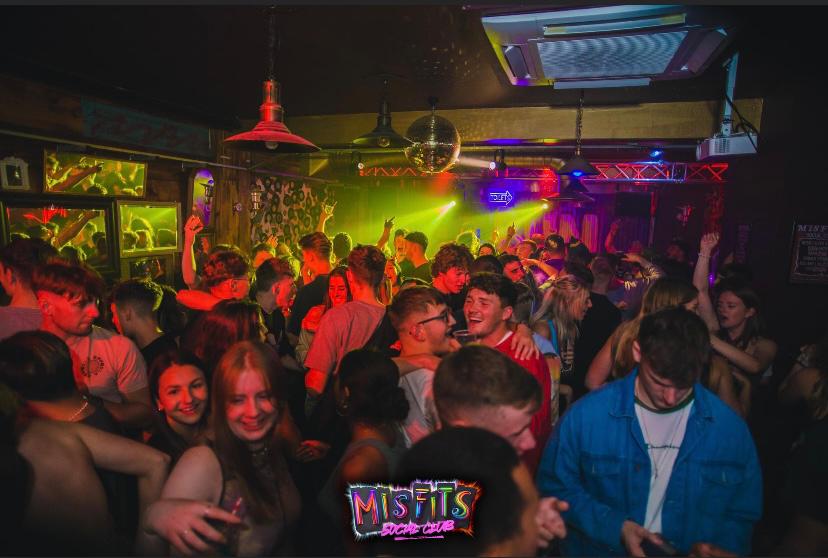 Vibrant nightlife at Misfits Social Club, perfect for events and gatherings.