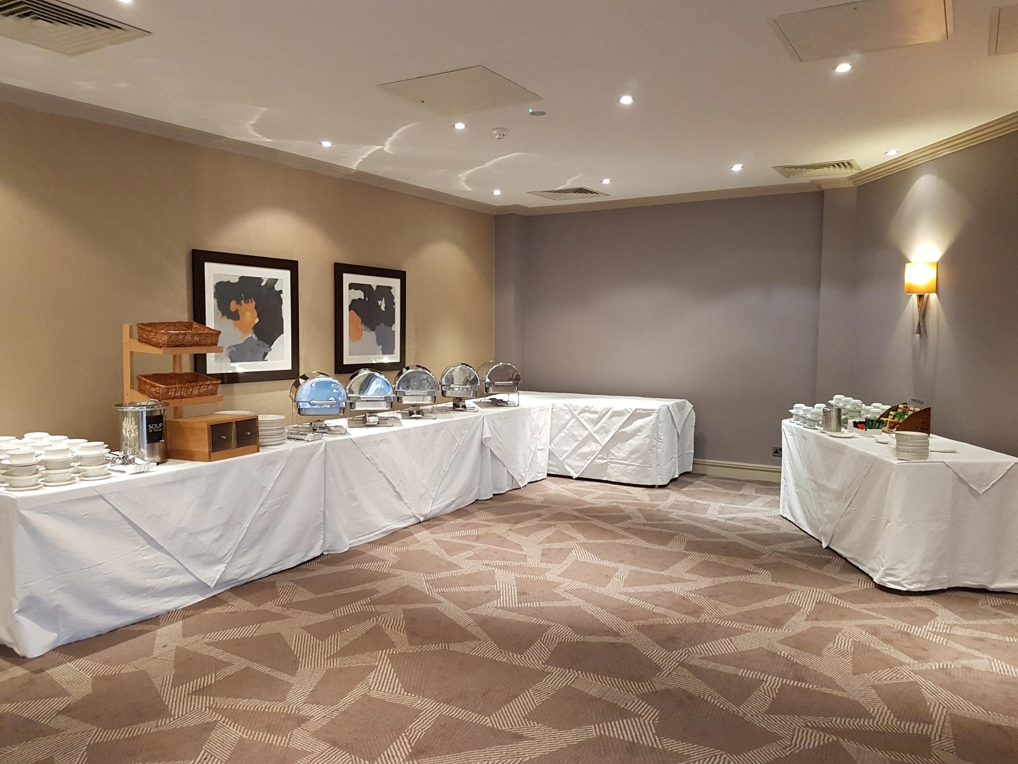 Byron Suite catering setup at DoubleTree London Ealing for elegant events and meetings.