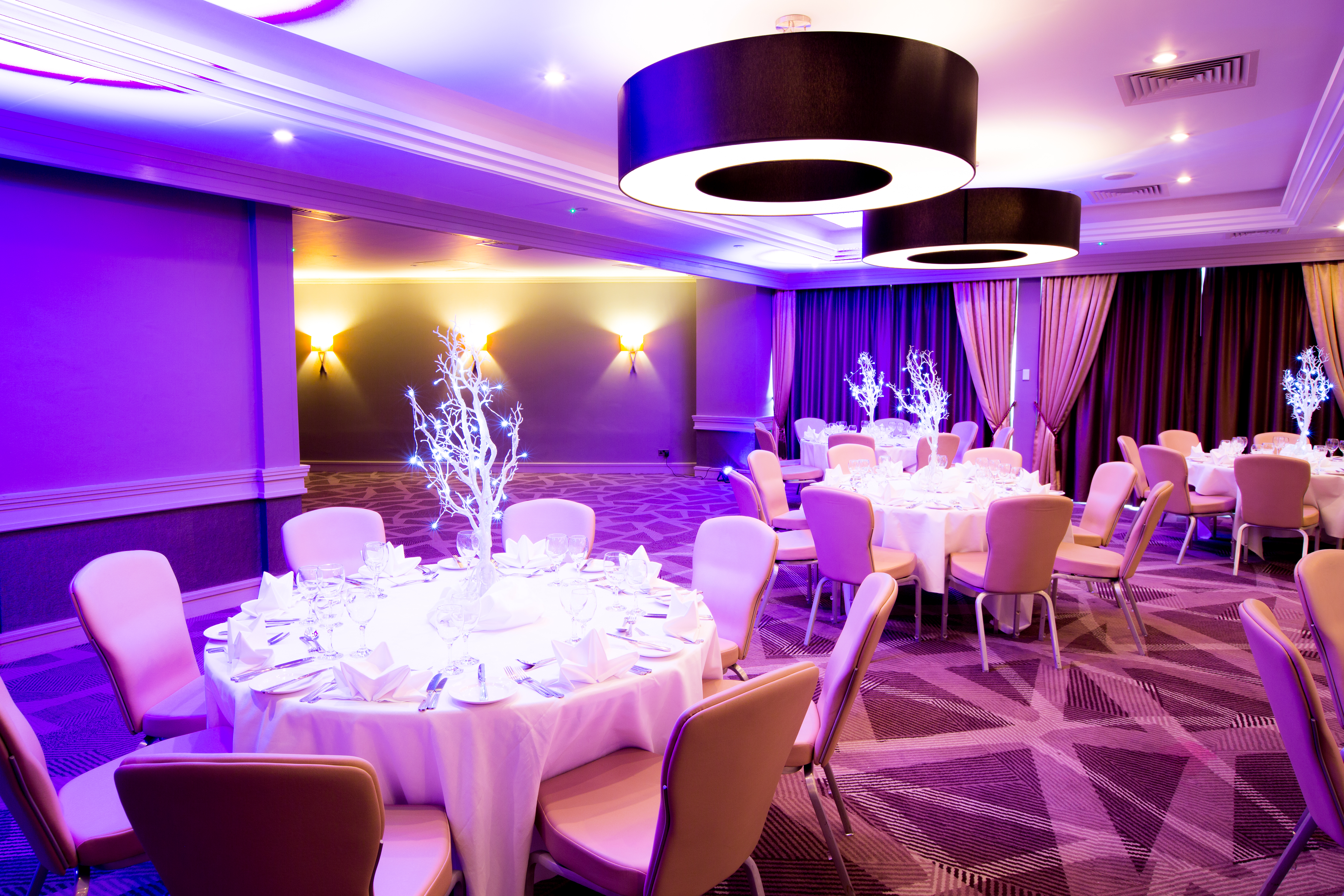Byron Suite banquet room at DoubleTree London Ealing, elegant setup for weddings and events.