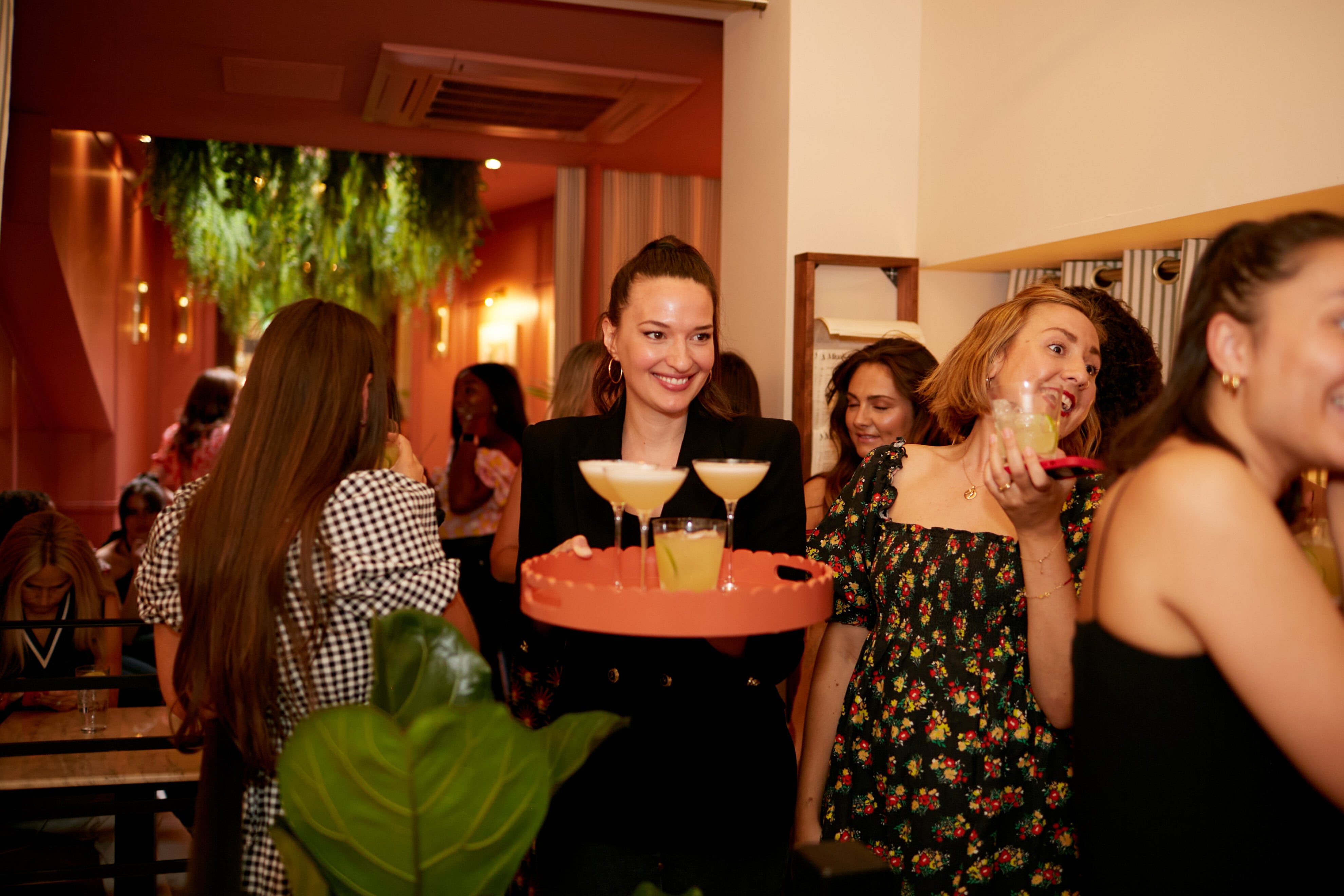 Vibrant outdoor venue terrace for networking and celebratory events with stylish guests.