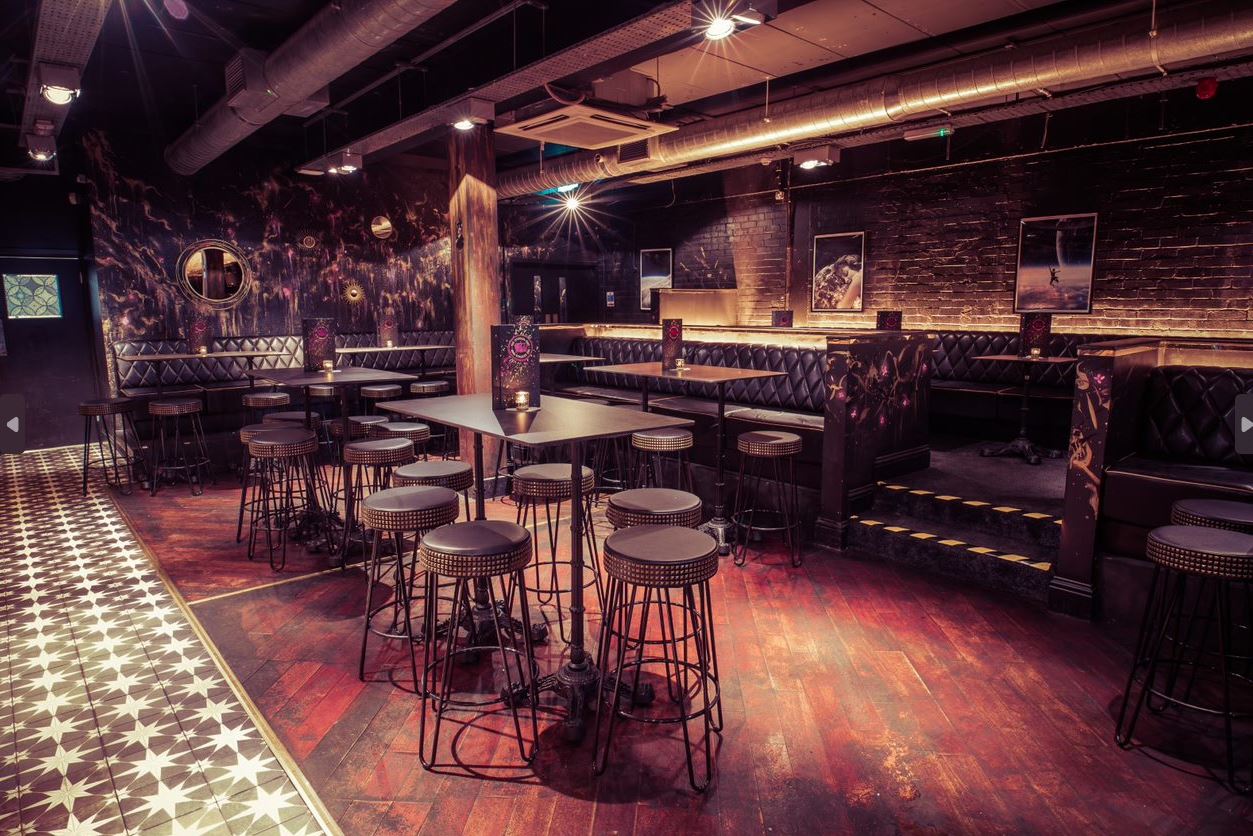 Stylish event space at The Cocktail Club Reading with modern decor for networking events.