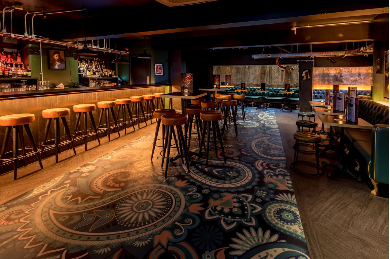 Stylish Lower Ground Bar at The Cocktail Club Bristol, perfect for networking events.