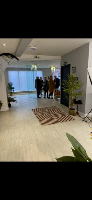 Welcoming EVE Studio event space with modern decor and natural light for networking.