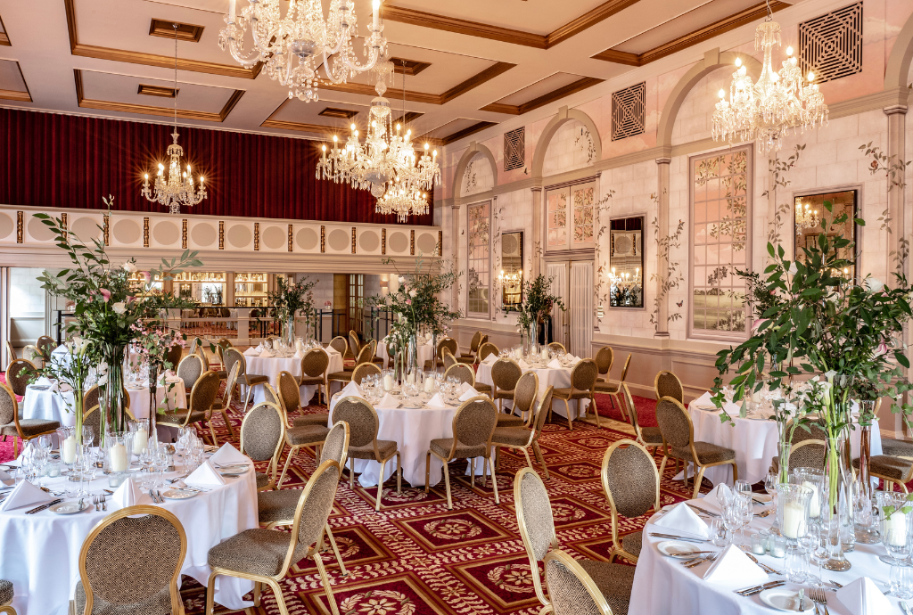 Elegant ballroom gala venue, Queen Mary Hall