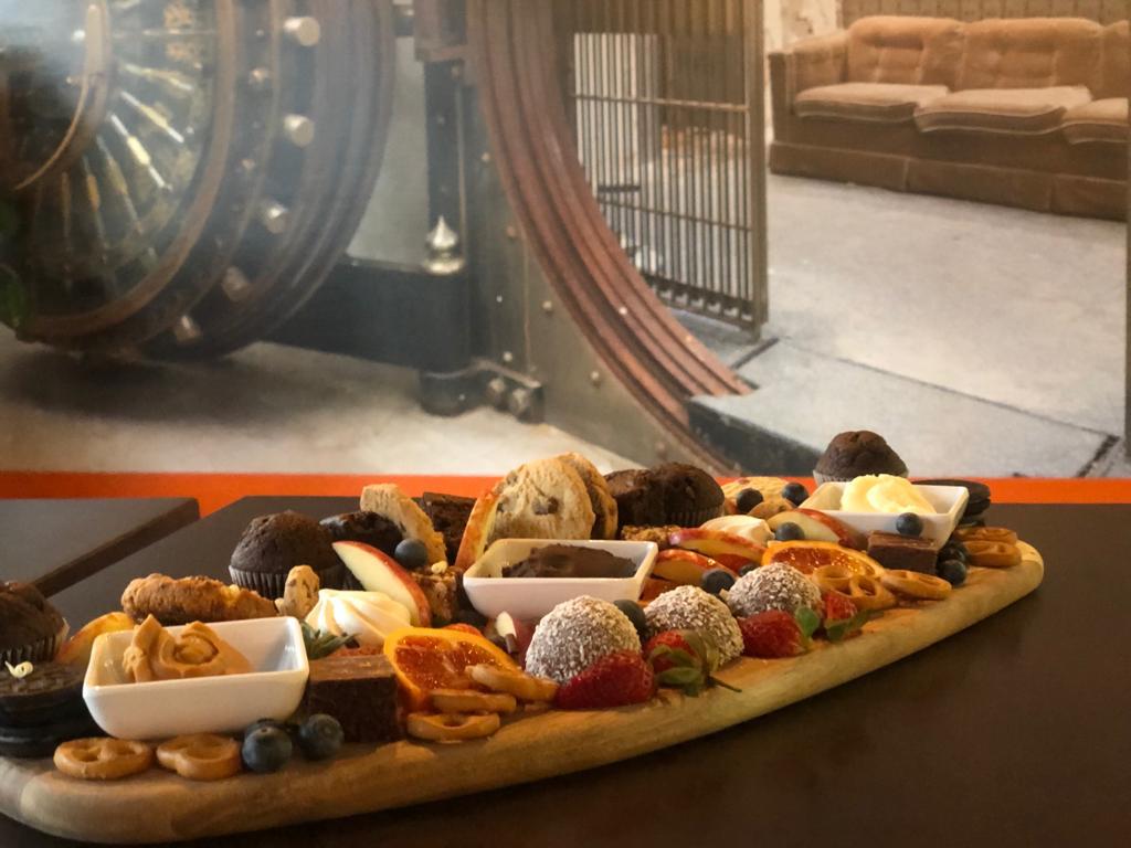 Dessert platter at The Clarence Cafe Bar, perfect for events and social gatherings.