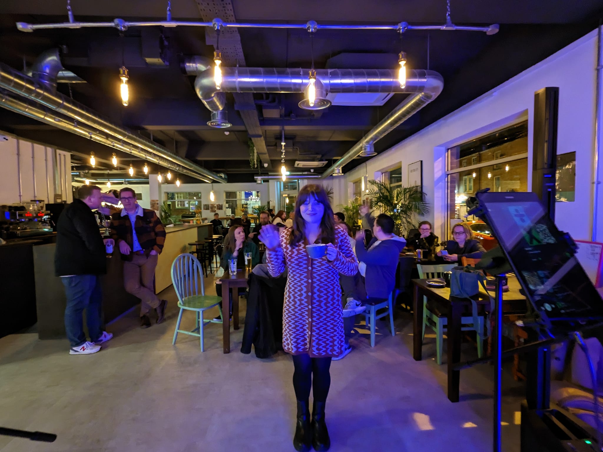 Vibrant event space at The Clarence Cafe Bar, perfect for networking and gatherings.