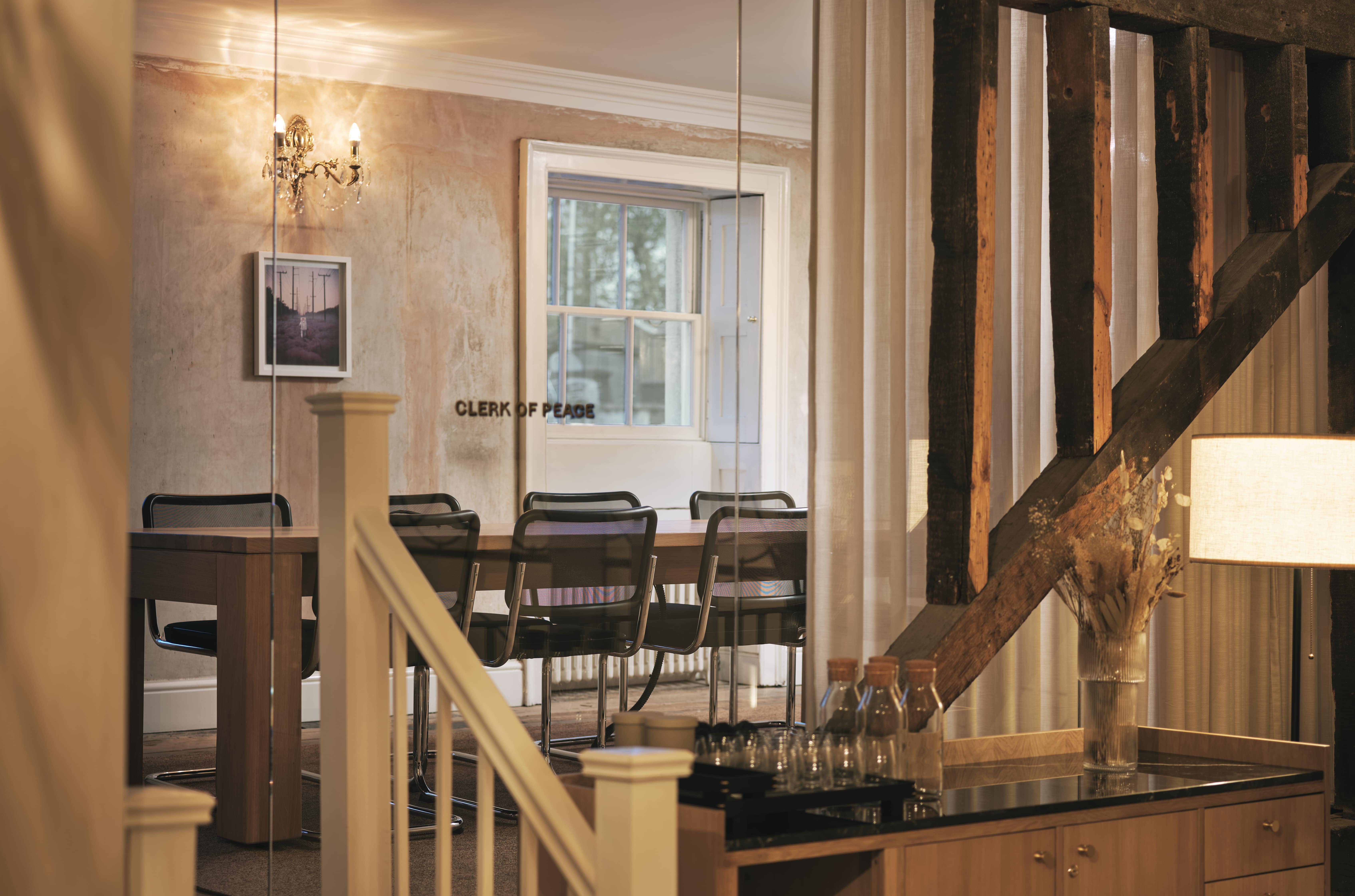 Clerk of Peace meeting space with rustic charm, ideal for events and brainstorming sessions.