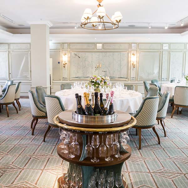 Elegant dining area at Hyatt Fortnum and Mason, perfect for upscale events and celebrations.