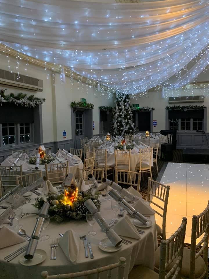 Elegant Taylor Suite at Woolston Manor, perfect for festive corporate parties and celebrations.