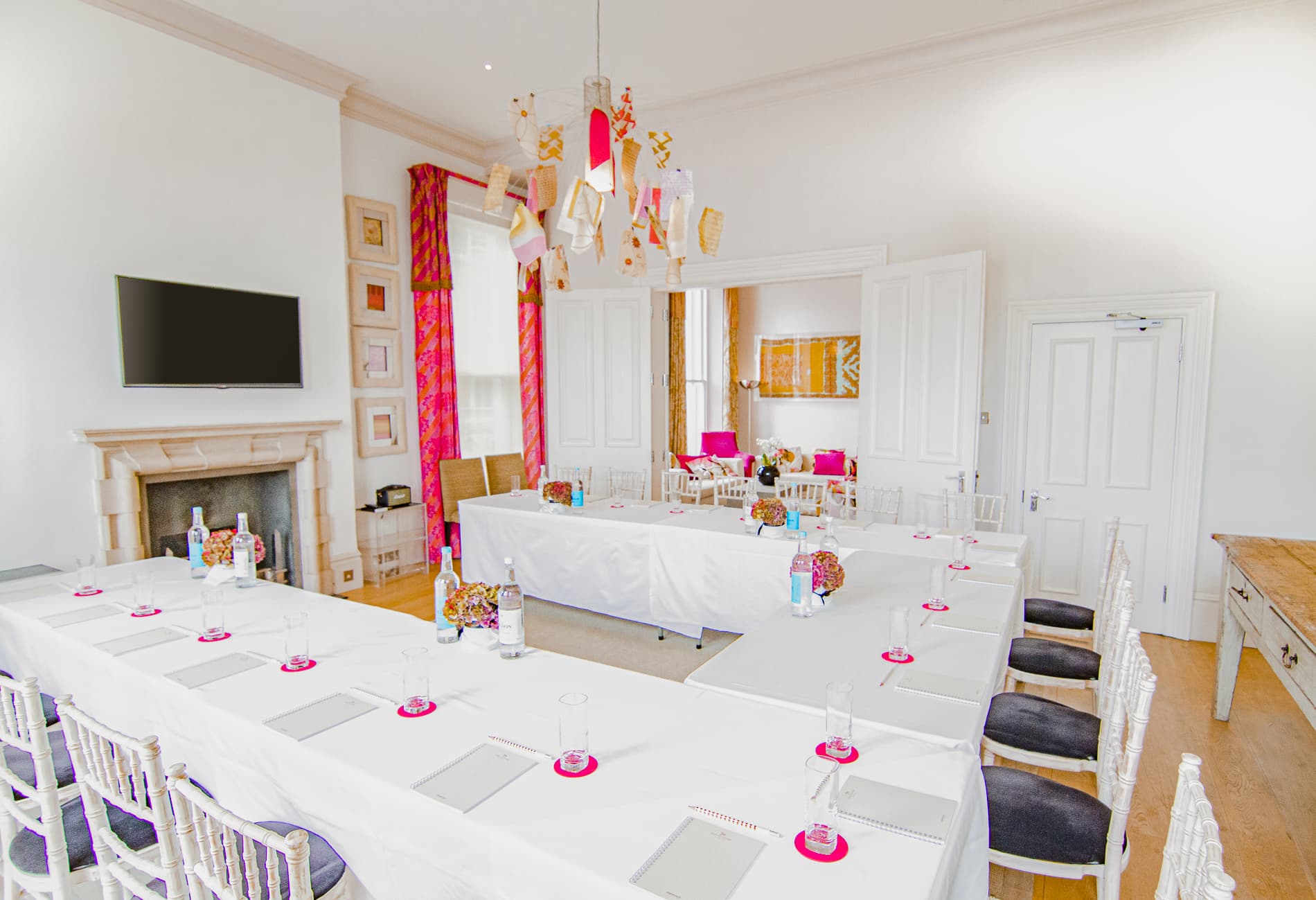 Elegant meeting room at The Pelham Hotel, perfect for corporate gatherings and workshops.