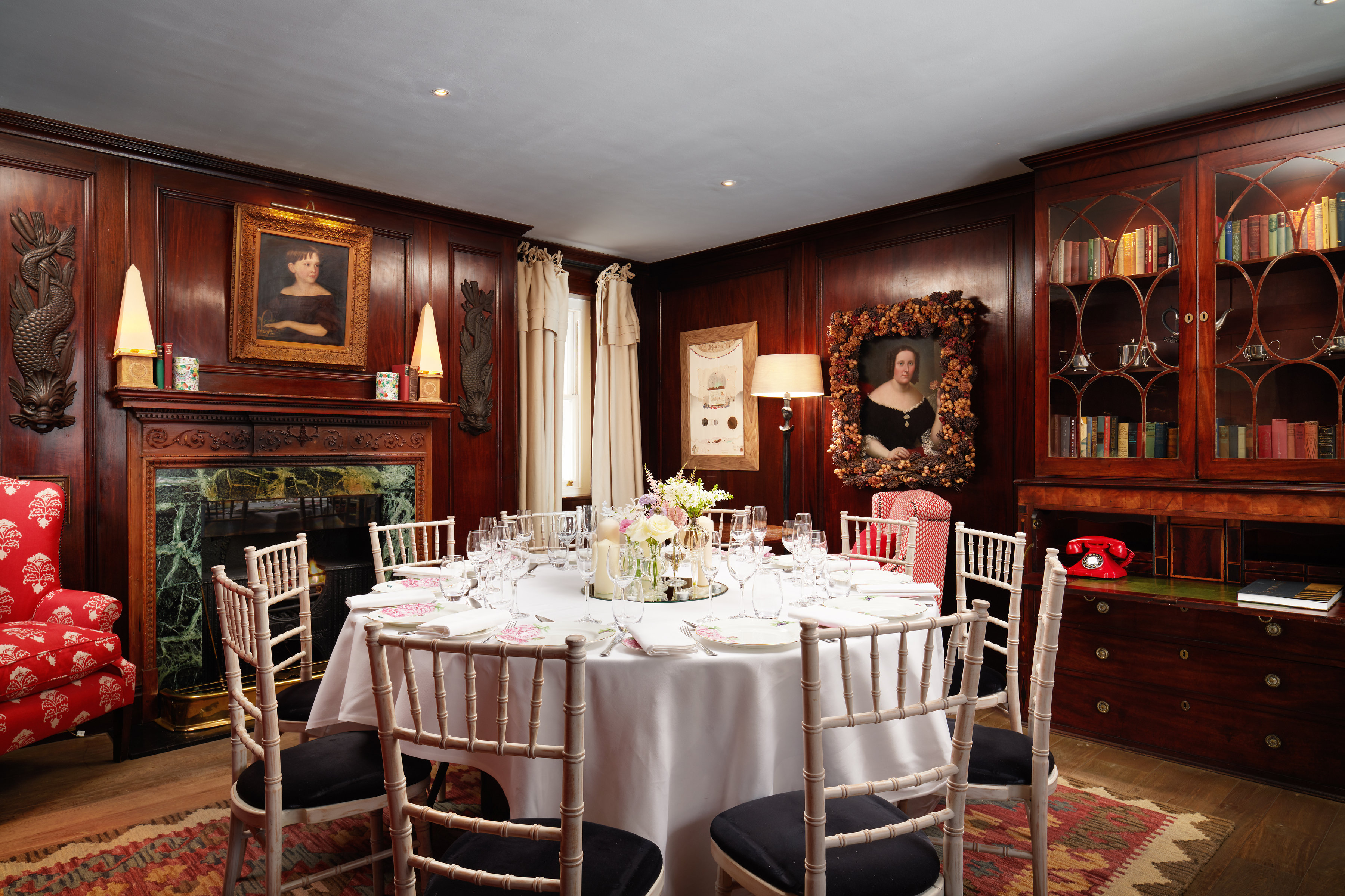 Elegant dining room in The Pelham Hotel, perfect for intimate gatherings and corporate events.