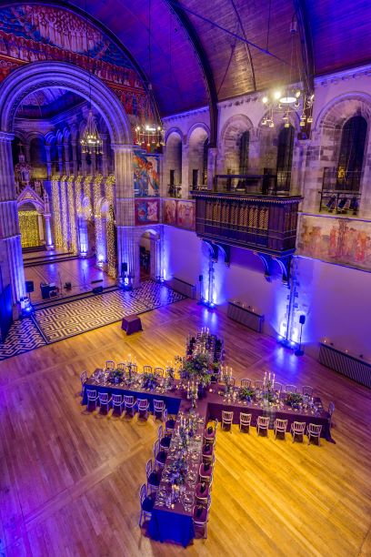 Elegant event space in Mansfield Traquair with intricate decor for gatherings and meetings.