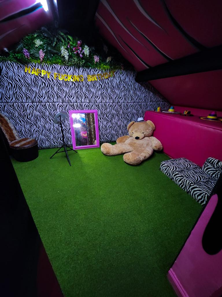 VIP Area with Balcony at BUNA Lounge, featuring plush seating for creative events.