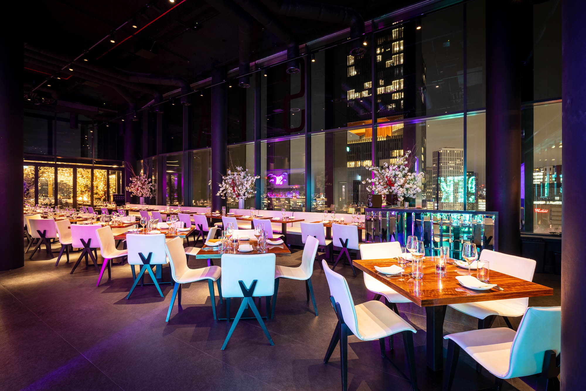 Elegant STK Rooftop venue with city views, perfect for upscale events and gatherings.