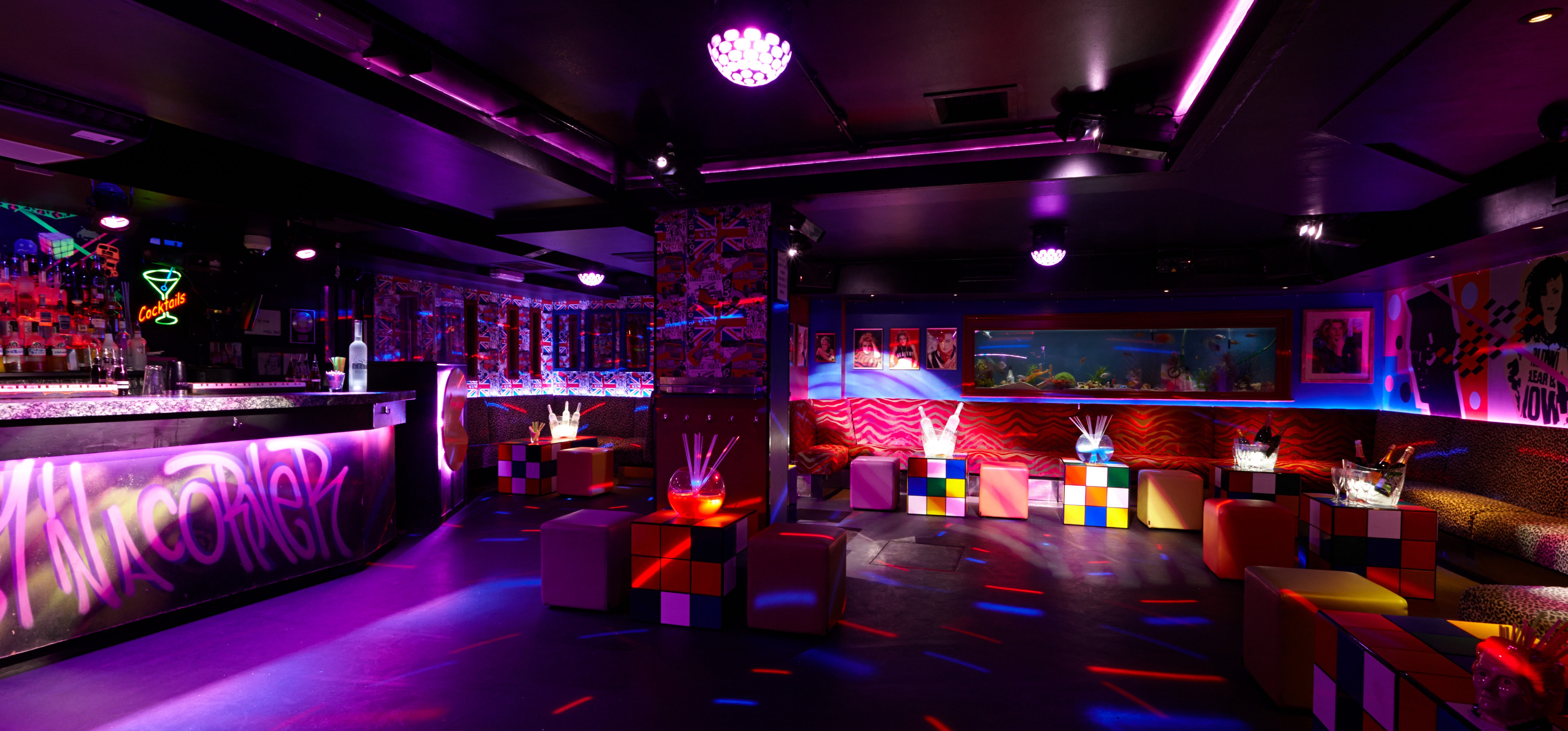 Vibrant event space at Maggie's Whole Venue with colorful decor for parties and gatherings.