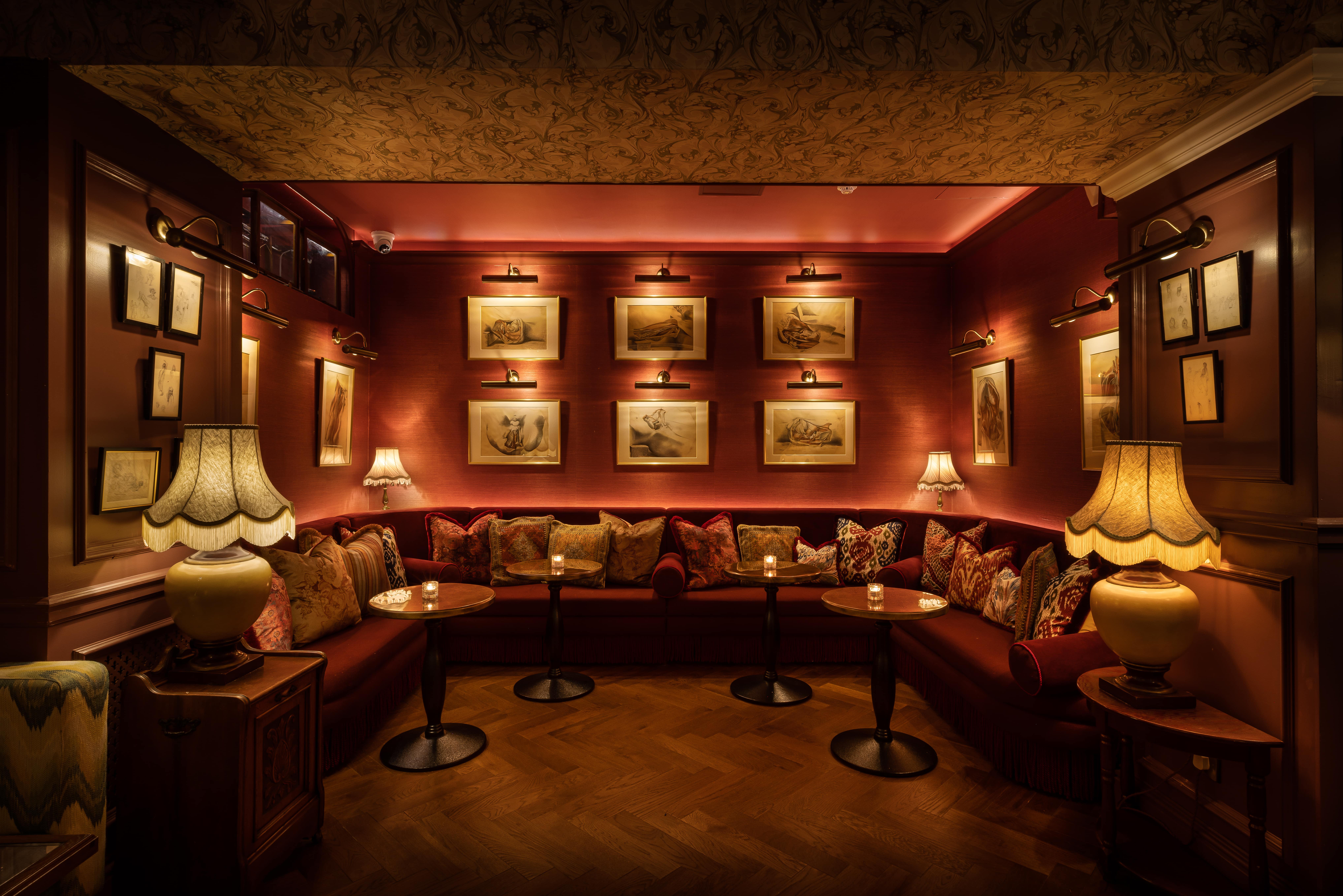 Sophisticated lounge at Mr Fogg's Apothecary, ideal for networking events and meetings.