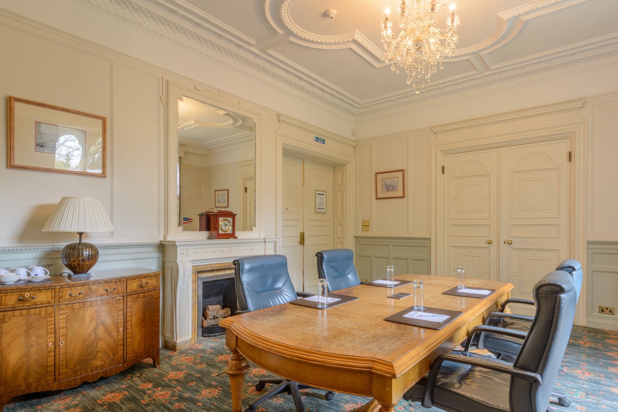 Elegant meeting room at Warren House Hotel, perfect for executive gatherings and events.
