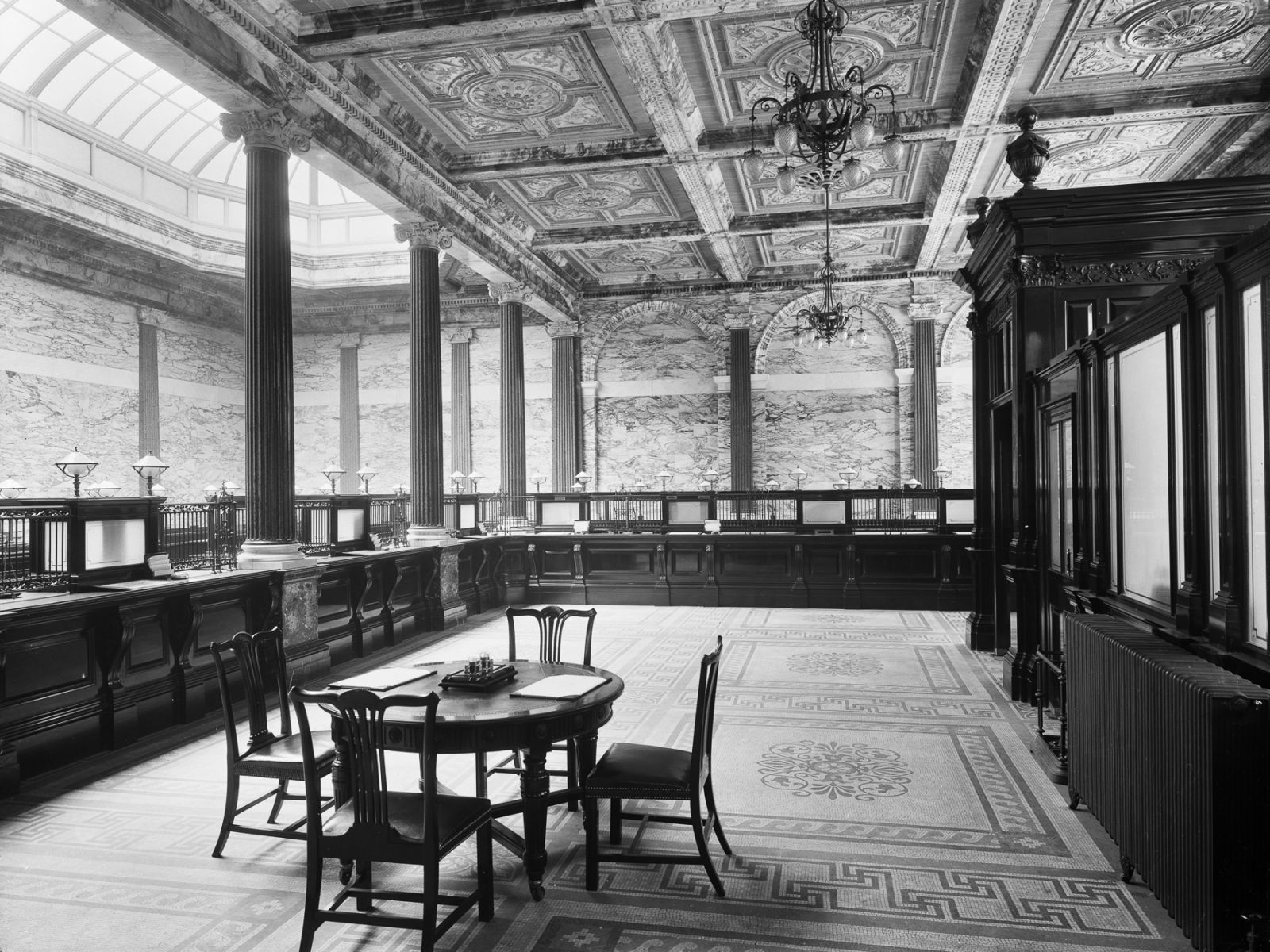 Elegant Mezzanine PDR venue with high ceilings for upscale corporate events and receptions.