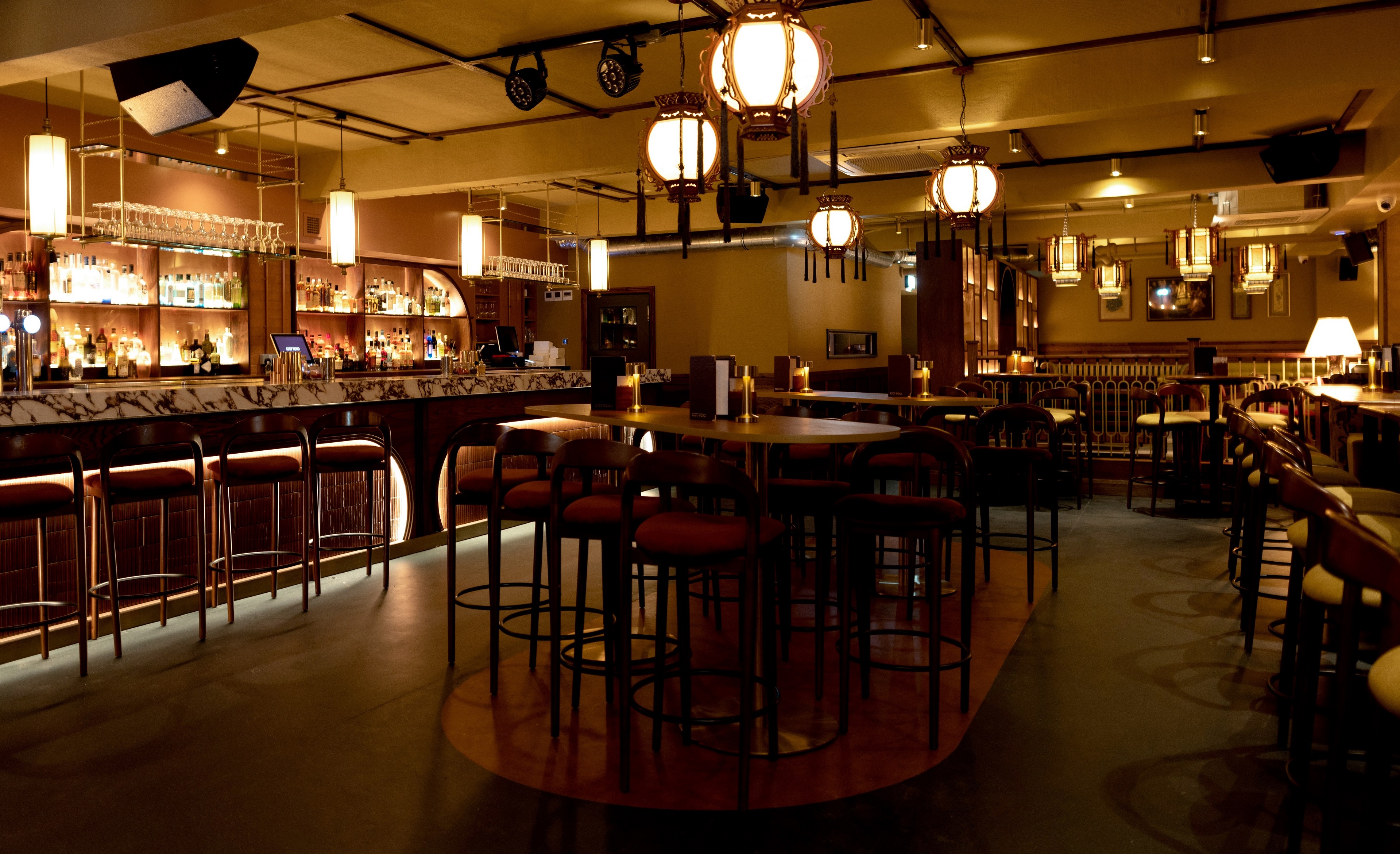 Stylish bar venue in Lucy Wong, ideal for cocktail receptions and networking events.