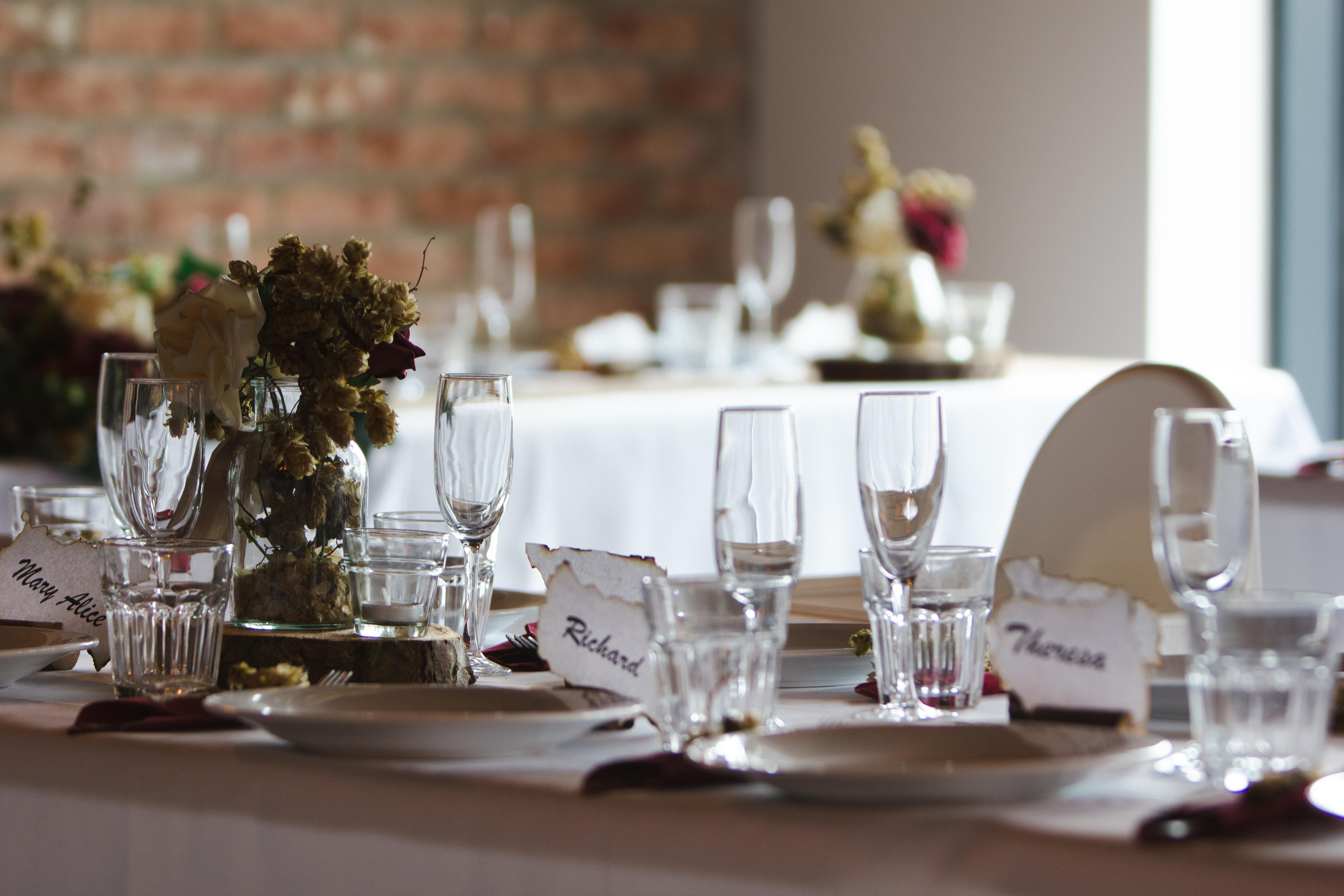 Elegant dining table at Rising Cafe, Anchor Point, perfect for events and celebrations.
