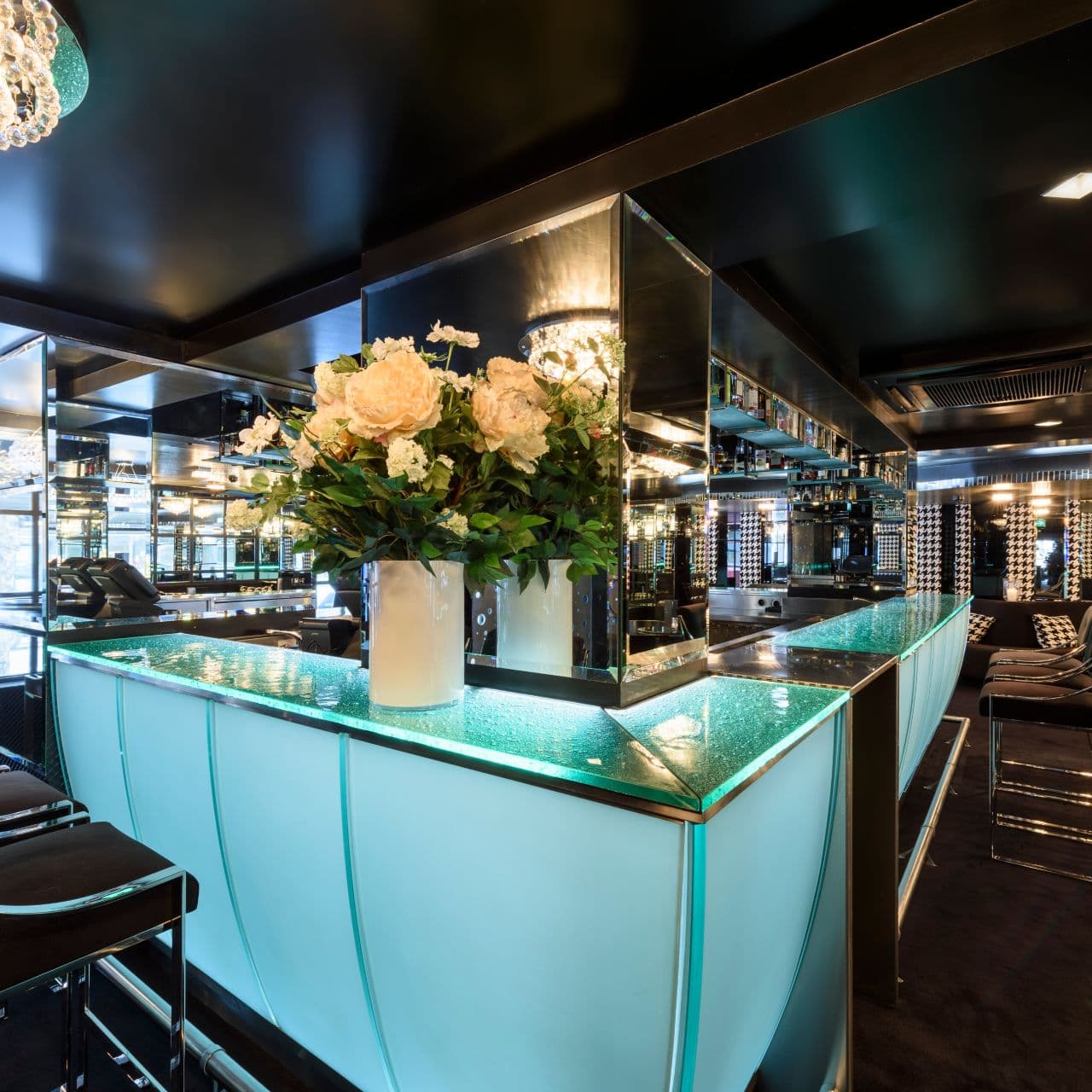 Sleek event space at Gaucho, Sloane Avenue, ideal for networking and cocktail receptions.