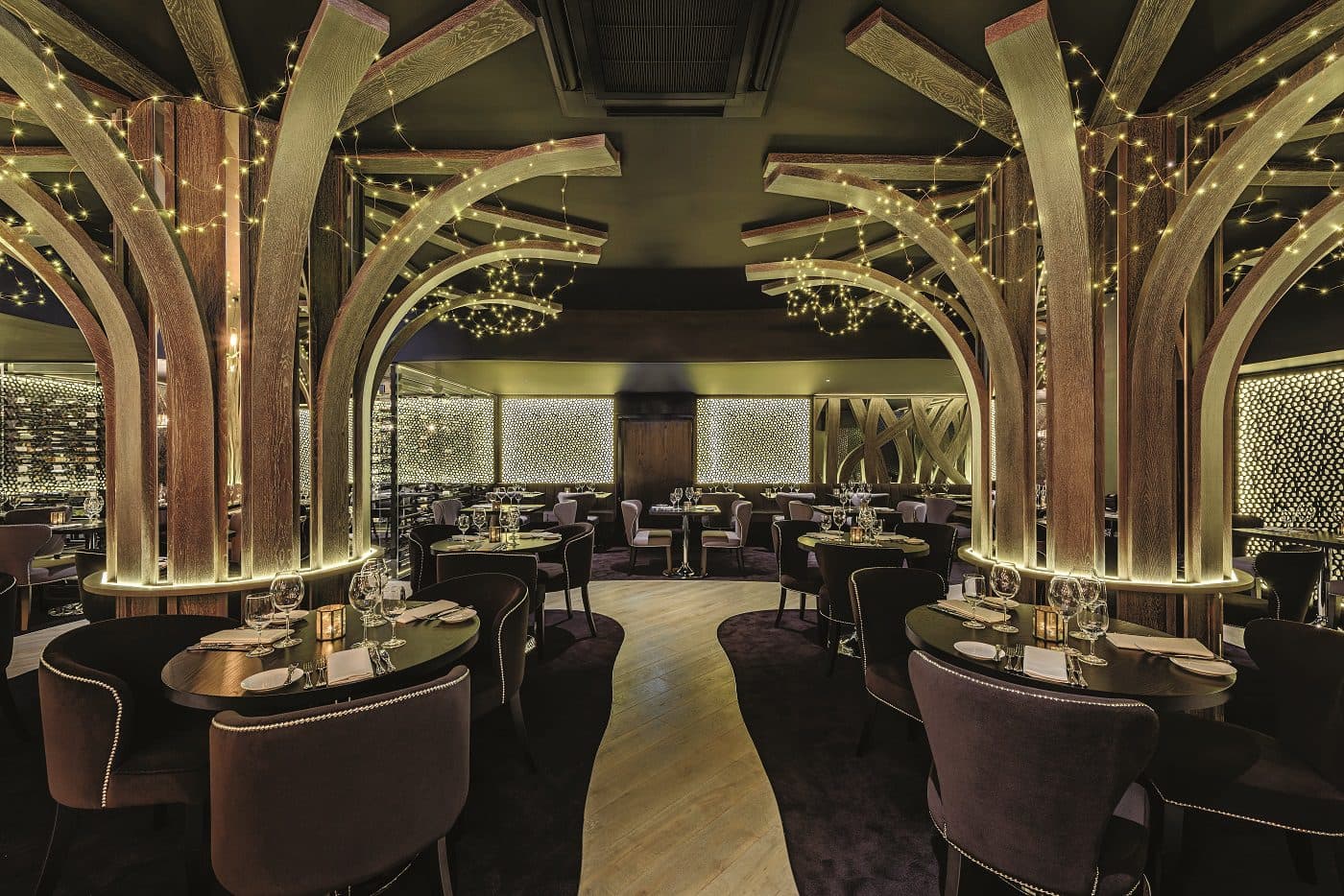 Private dining room in Edinburgh with elegant decor for upscale events and gatherings.