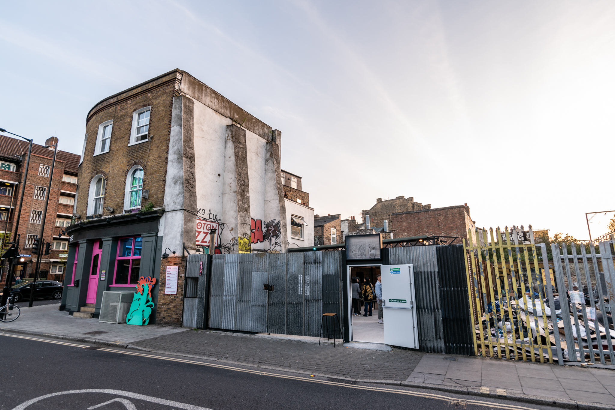 Gloves Off venue with industrial aesthetic, ideal for creative events and gatherings.