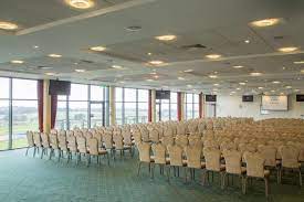Carlisle Racecourse event venue with elegant chairs, ideal for conferences and meetings.