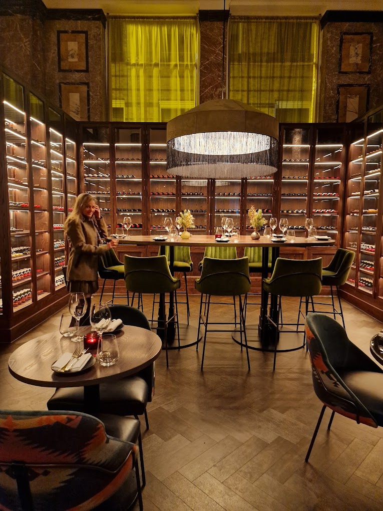 Elegant wine cellar in Liverpool's Gaucho, perfect for private dinners and tastings.