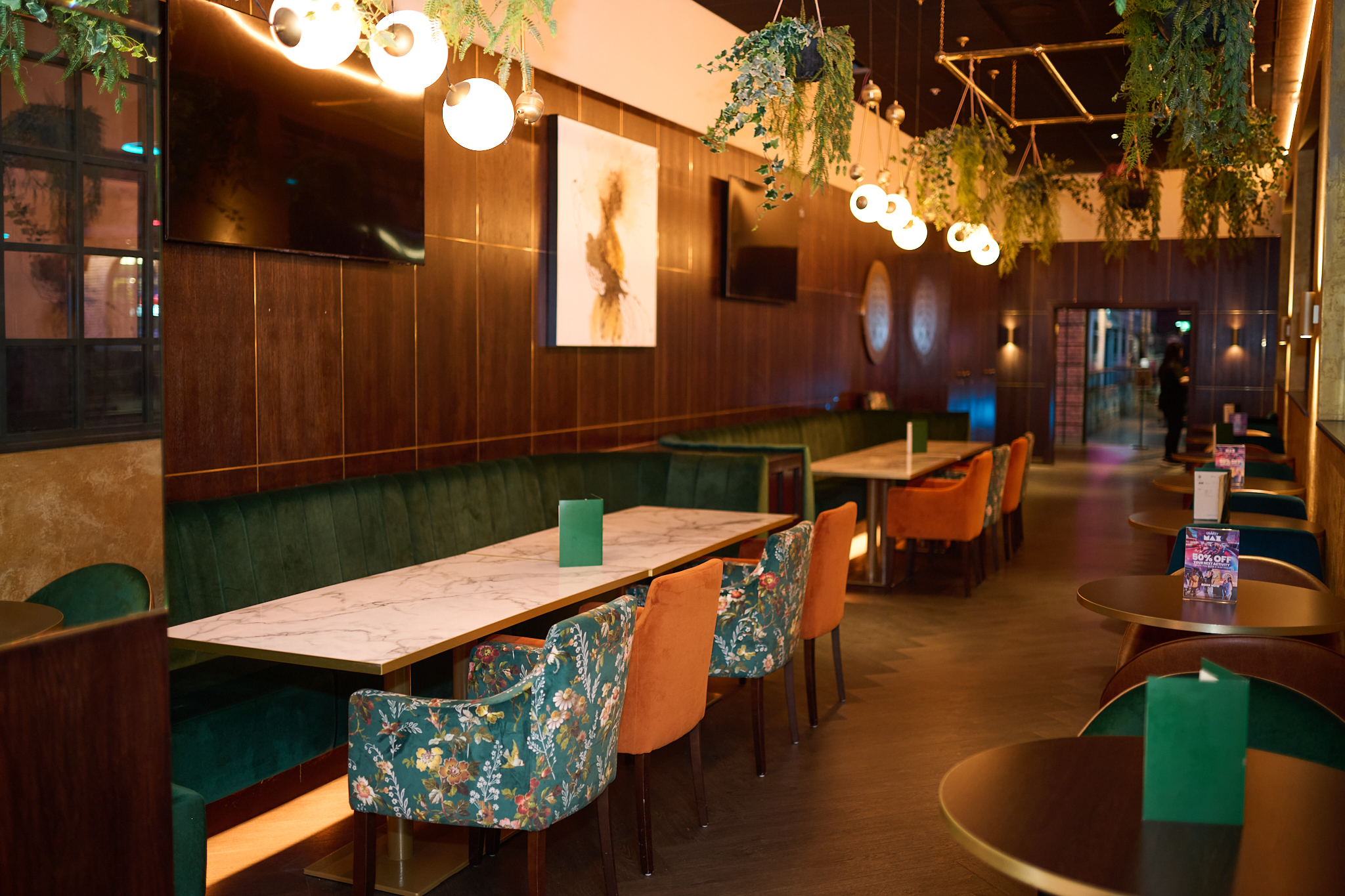 Stylish Newton's Bar in Gravity MAX Wandsworth, perfect for networking events and gatherings.